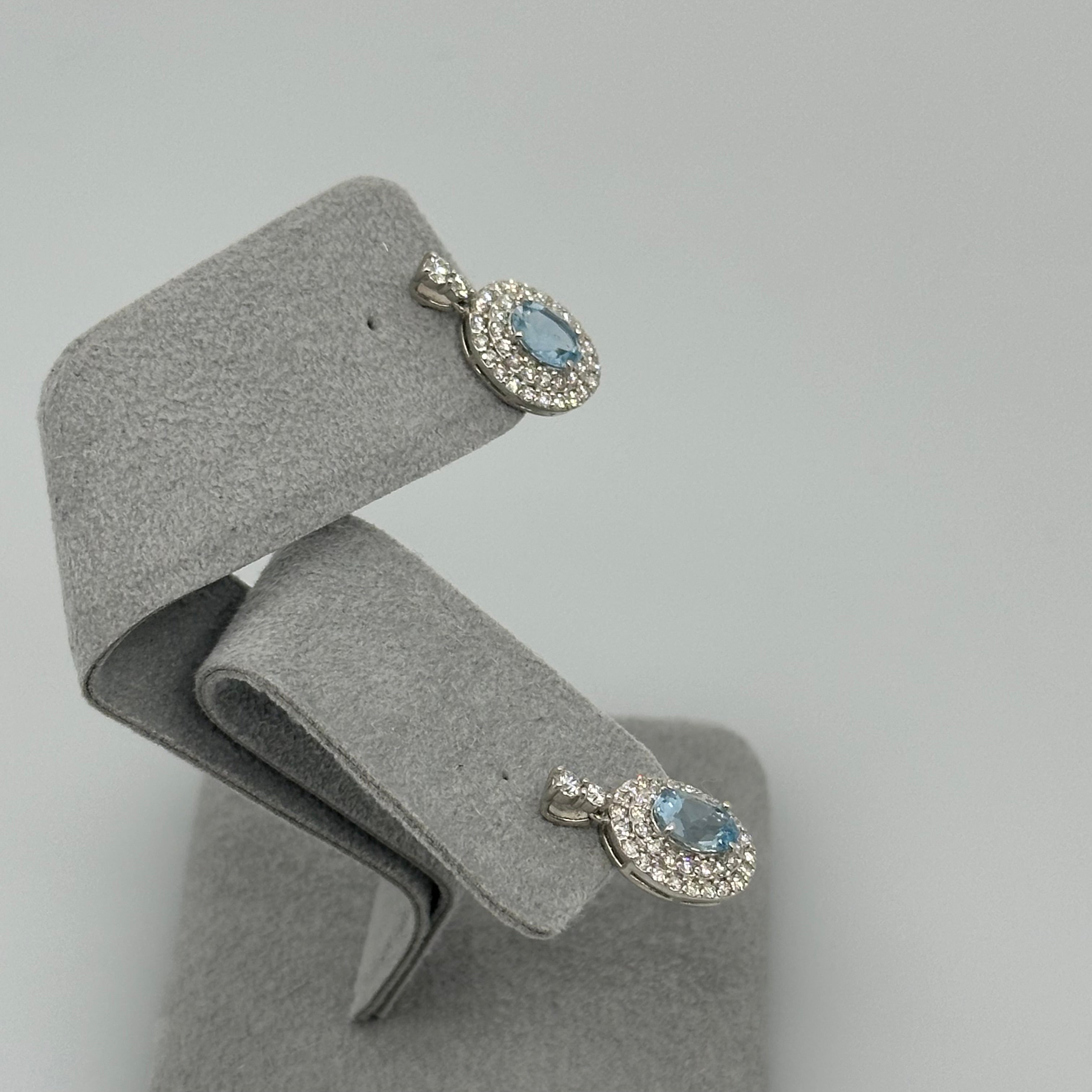 3［即納/一点物/シャリズム］ピアス アクアマリン 0.5ct前後×2 OV PT