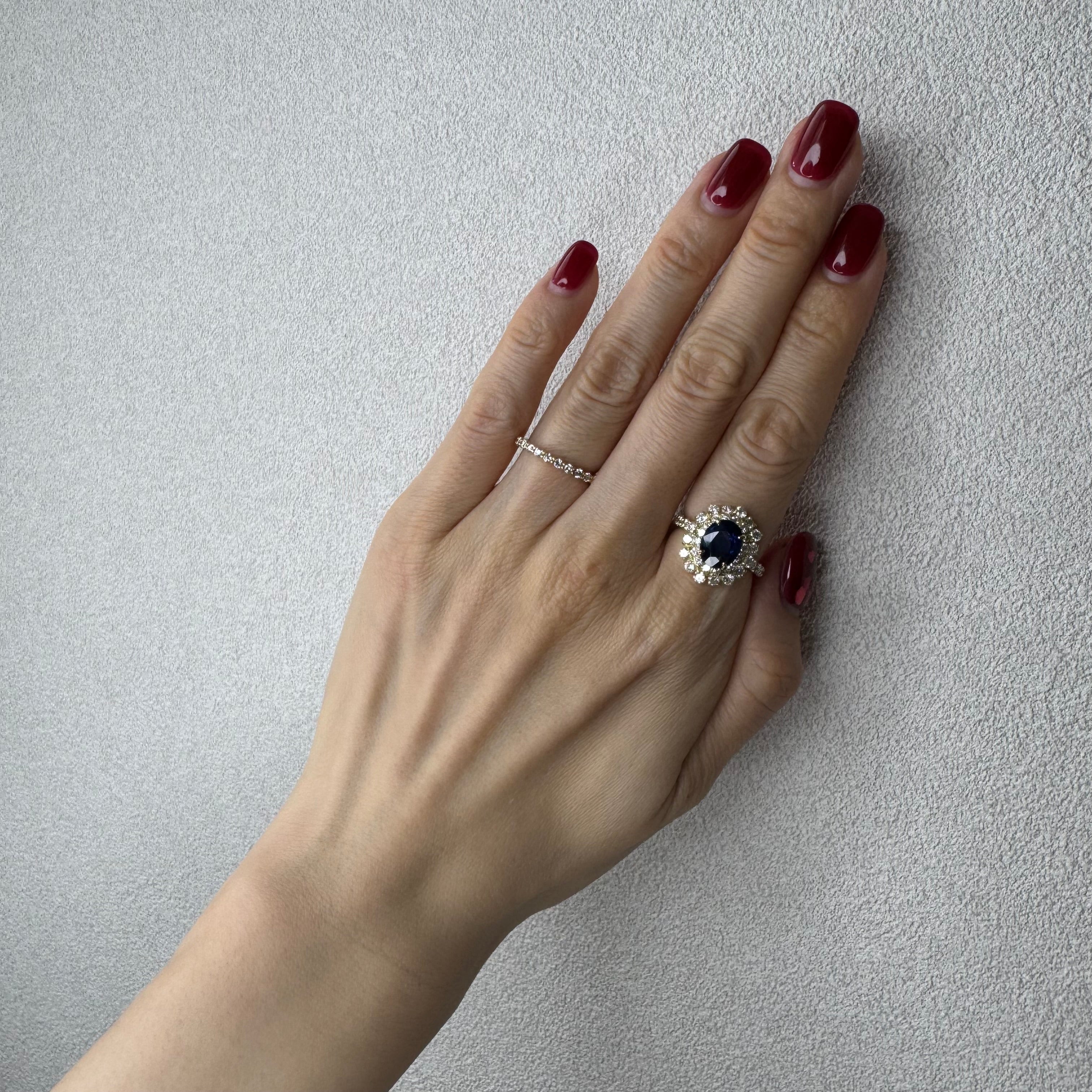 ［一点物］リング ブルーサファイア 2.3ct OV YG