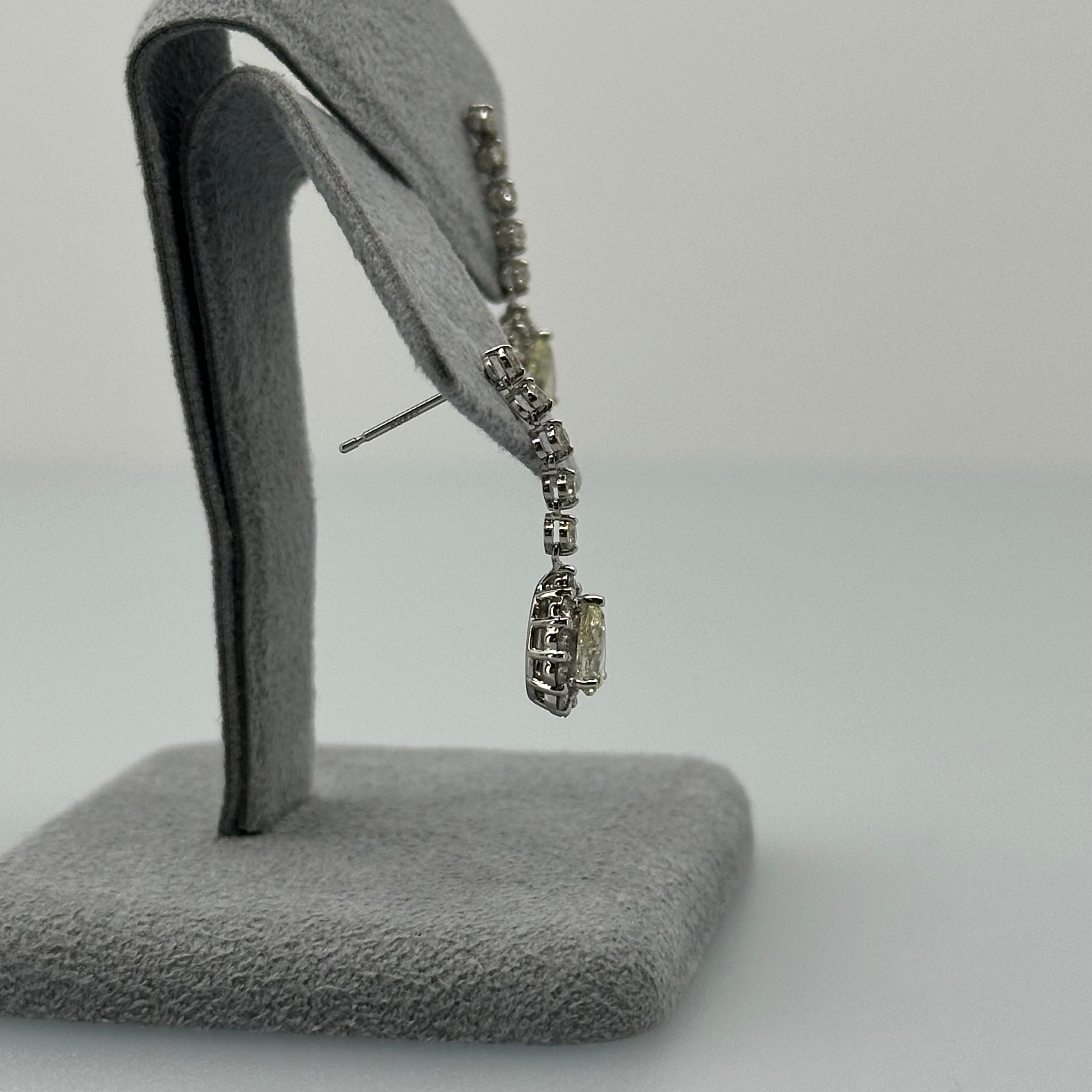 422［一点物］揺れるピアス ダイヤ 0.5ct前後×2 PS PT