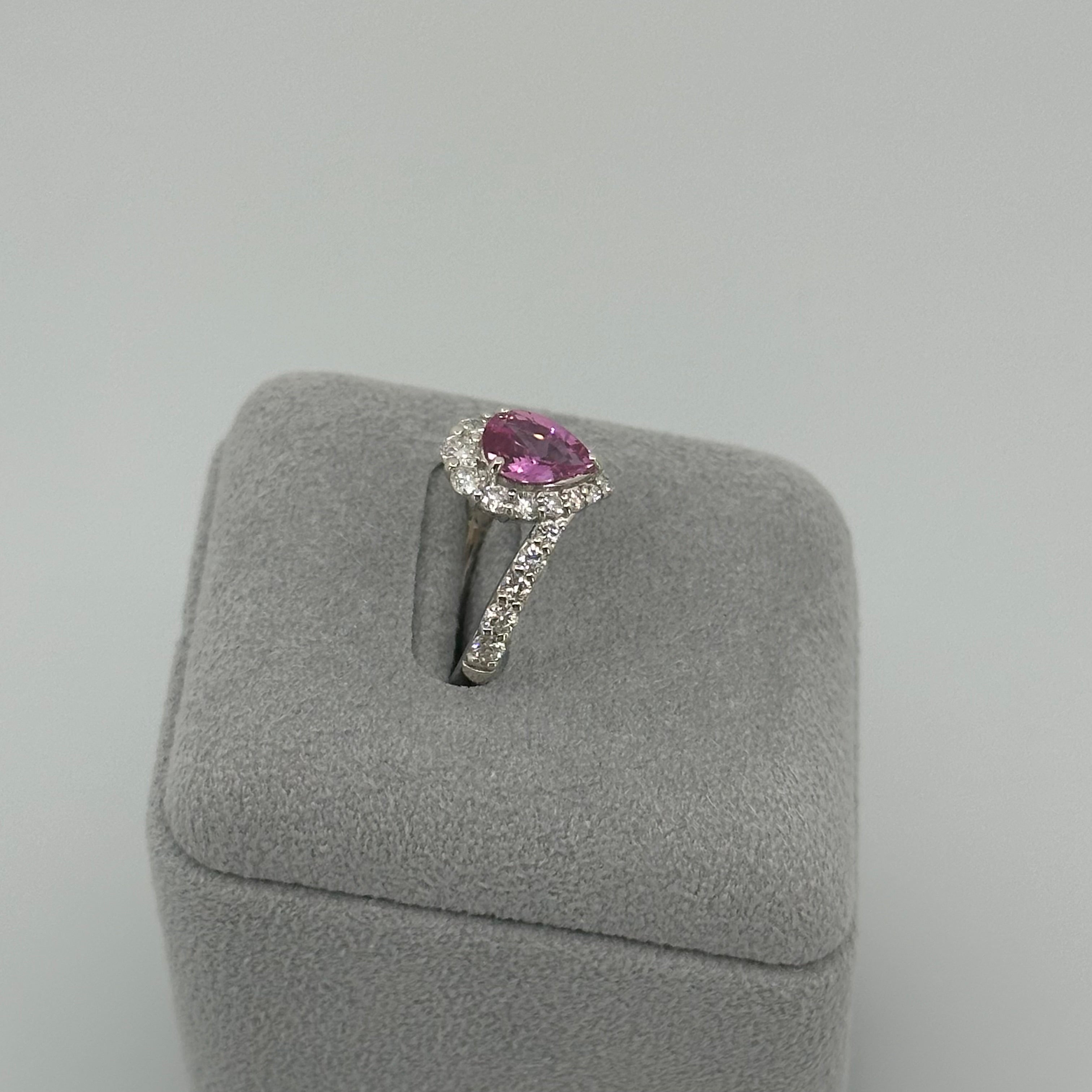 ［一点物］リング ピンクサファイア 1ct PS  PT