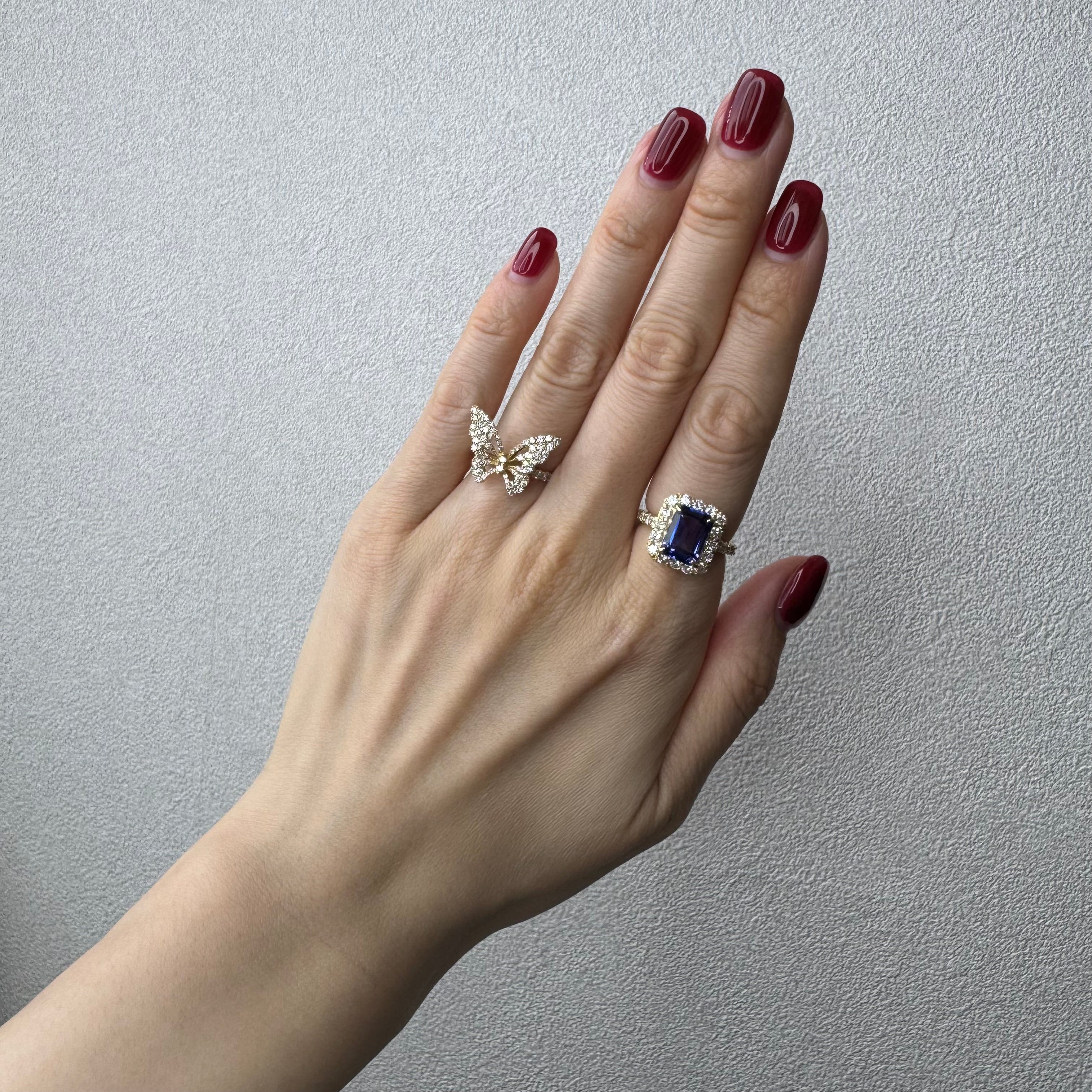 197［一点物］リング タンザナイト 4.5ct EM YG