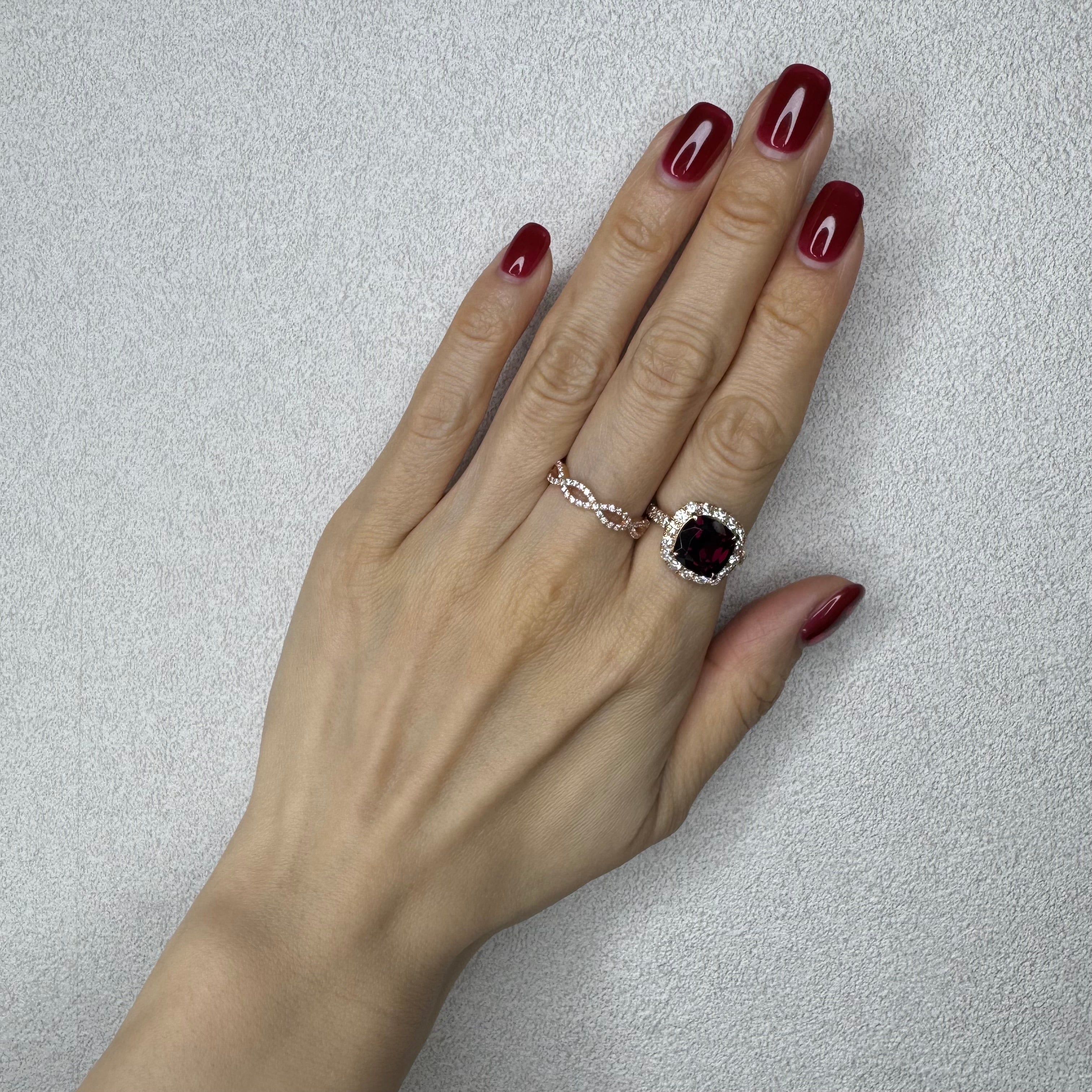 159［一点物］リング ガーネット 4ct SQ PG