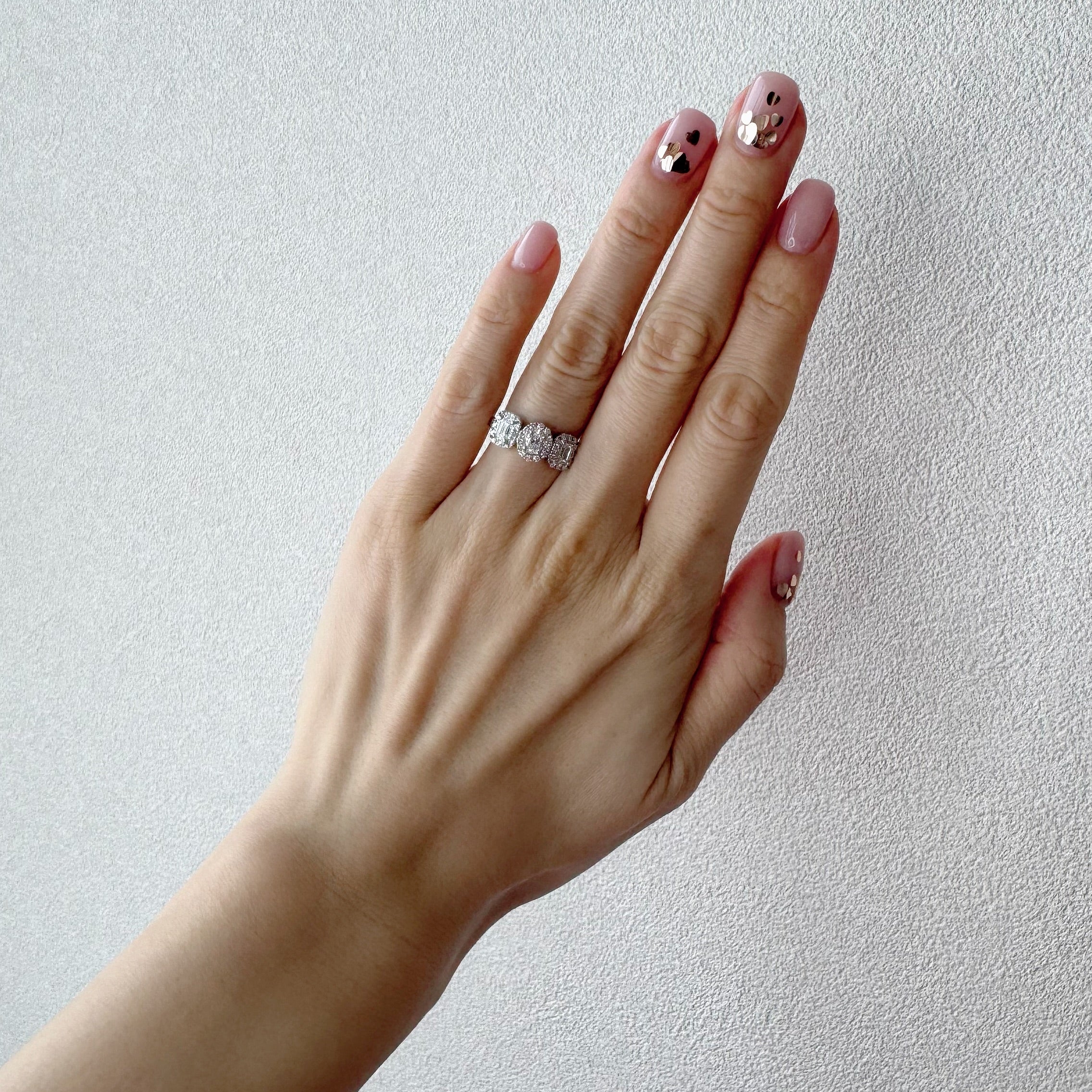 ［バレエブラン］リング ダイヤ 1pc0.3ct×3pc EM/OV/EM