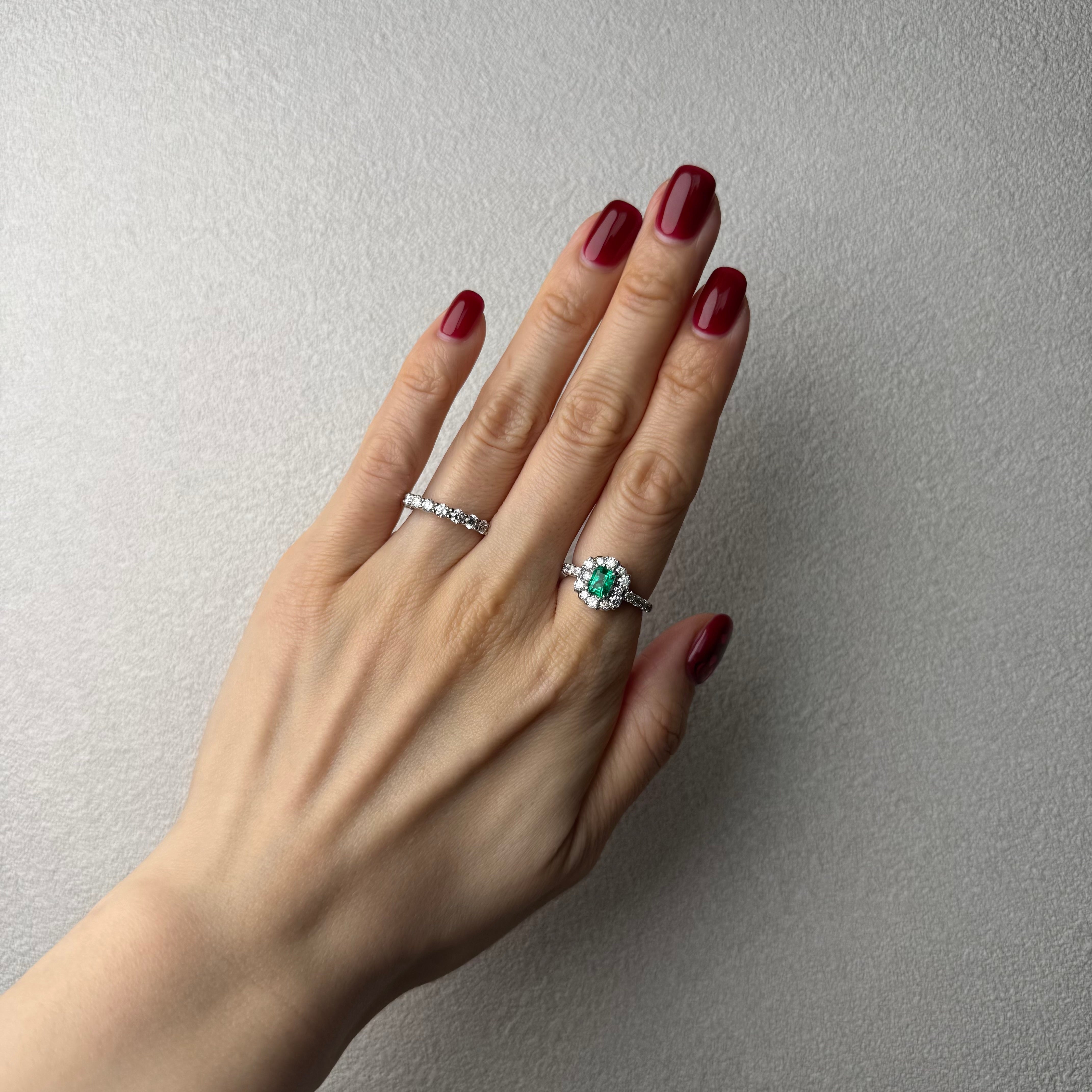 53［一点物/マノン］リング エメラルド 0.7ct前後 SQ PT