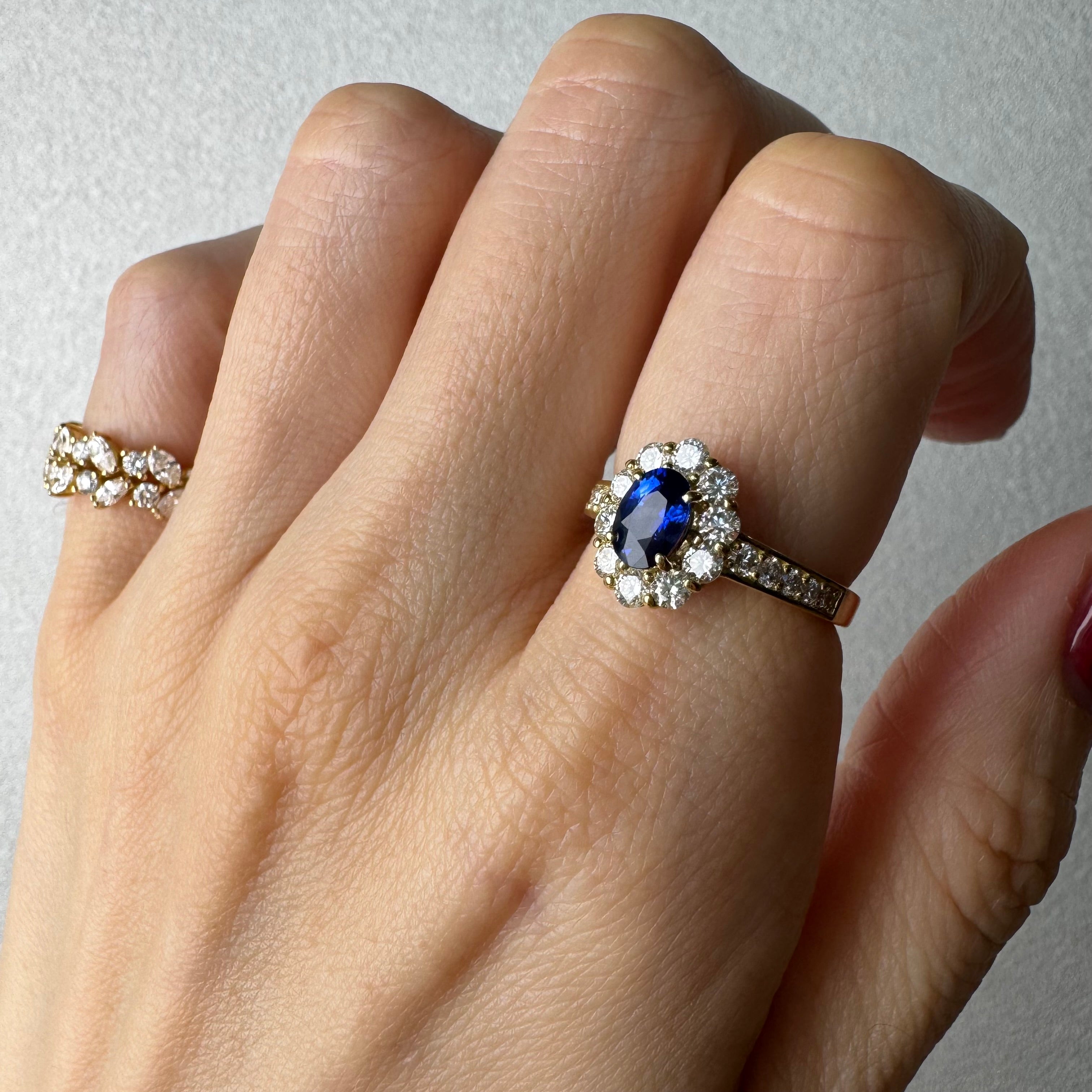 106［一点物］リング ロイヤルブルーサファイア 0.7ct前後 OV K18YG