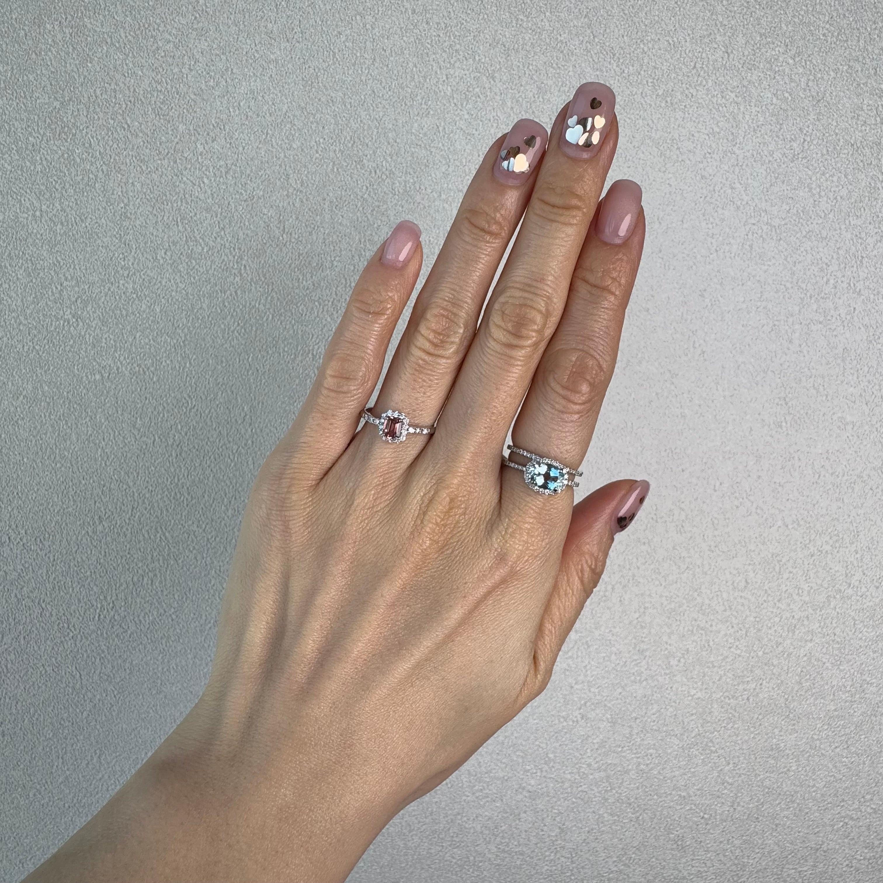 128［一点物］リング パパラチアサファイア 0.57ct SQ PT