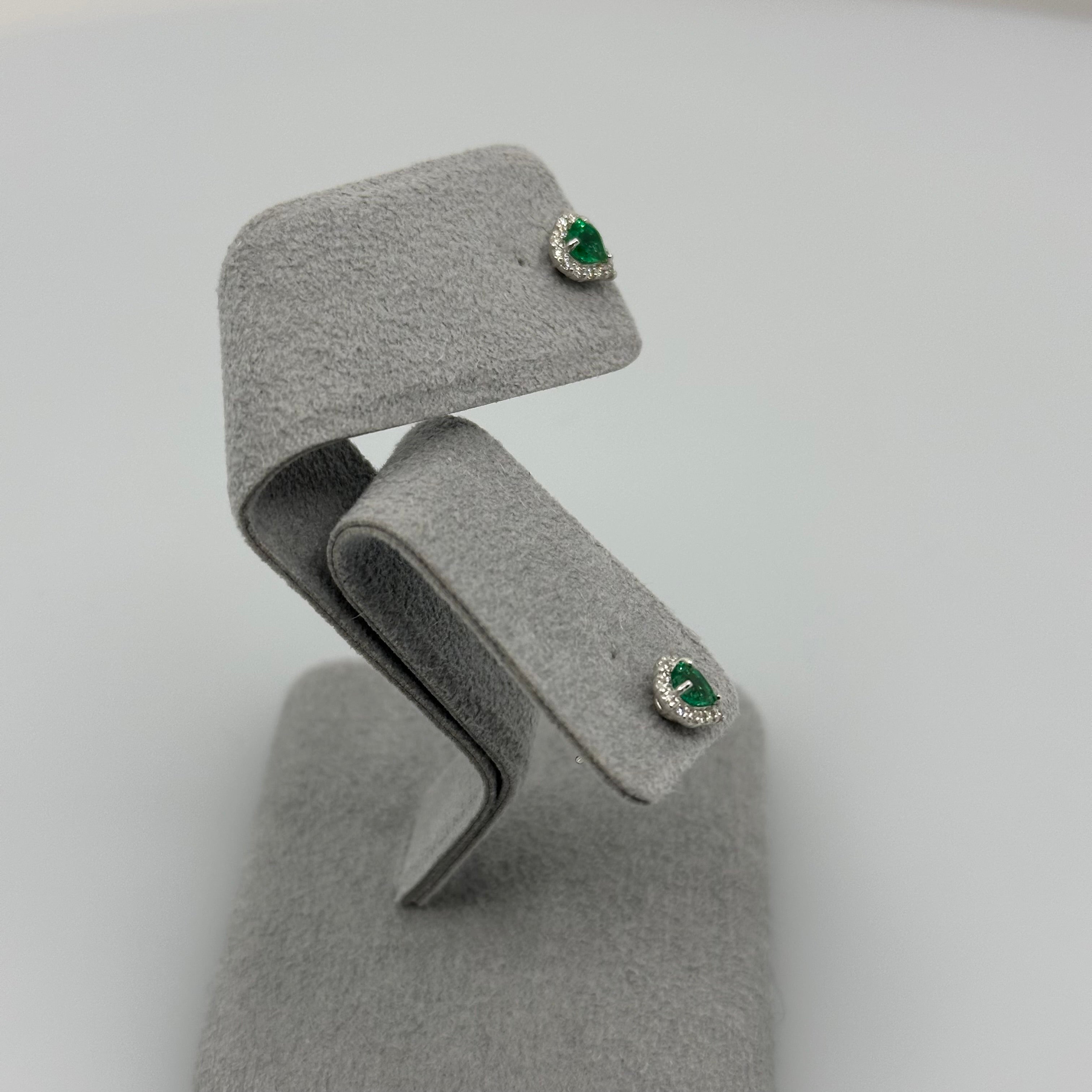 42［一点物/エムロード］ピアス エメラルド 0.2ct×2 HS PT