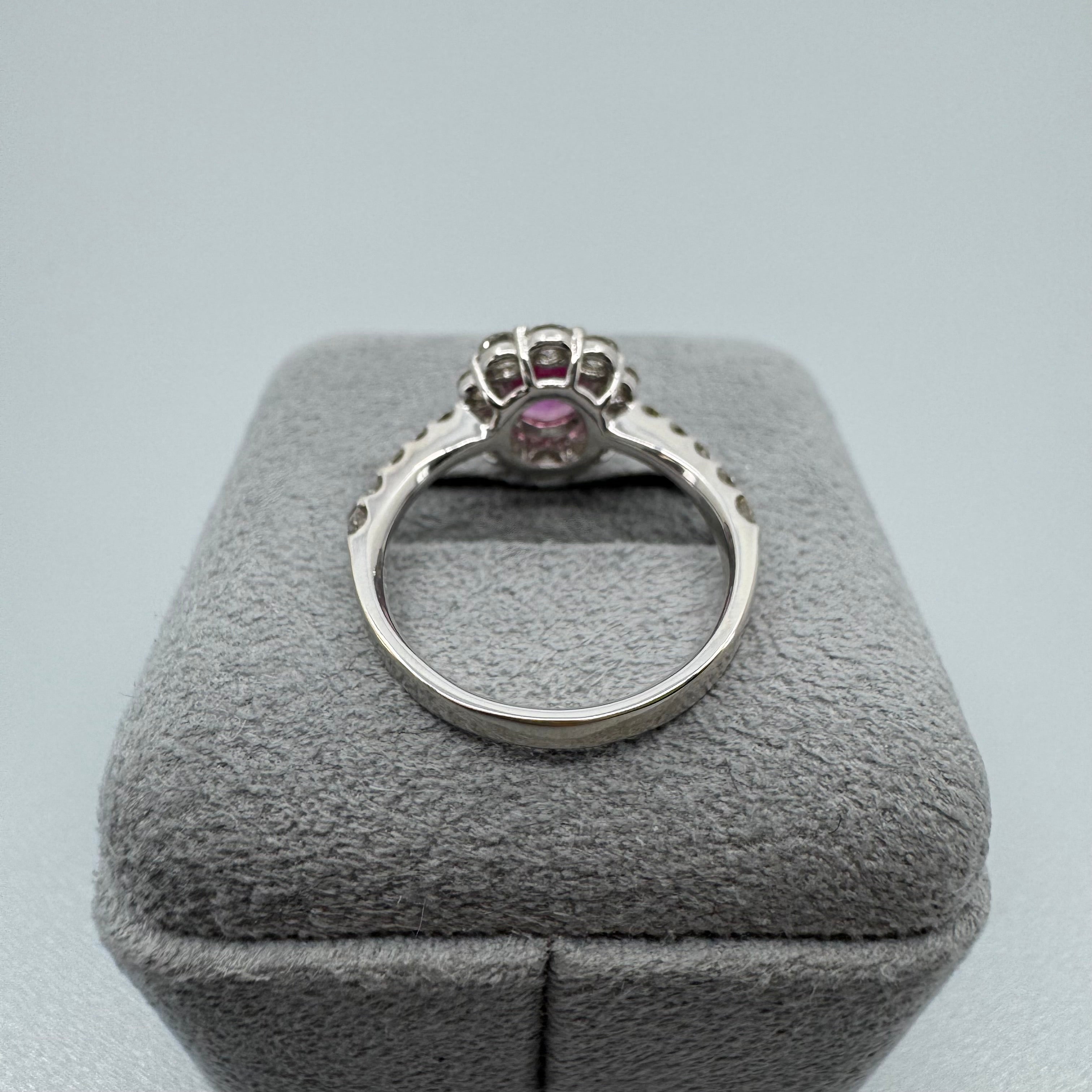 141［一点物］リング  パパラチアサファイア 1.1ct OV PT