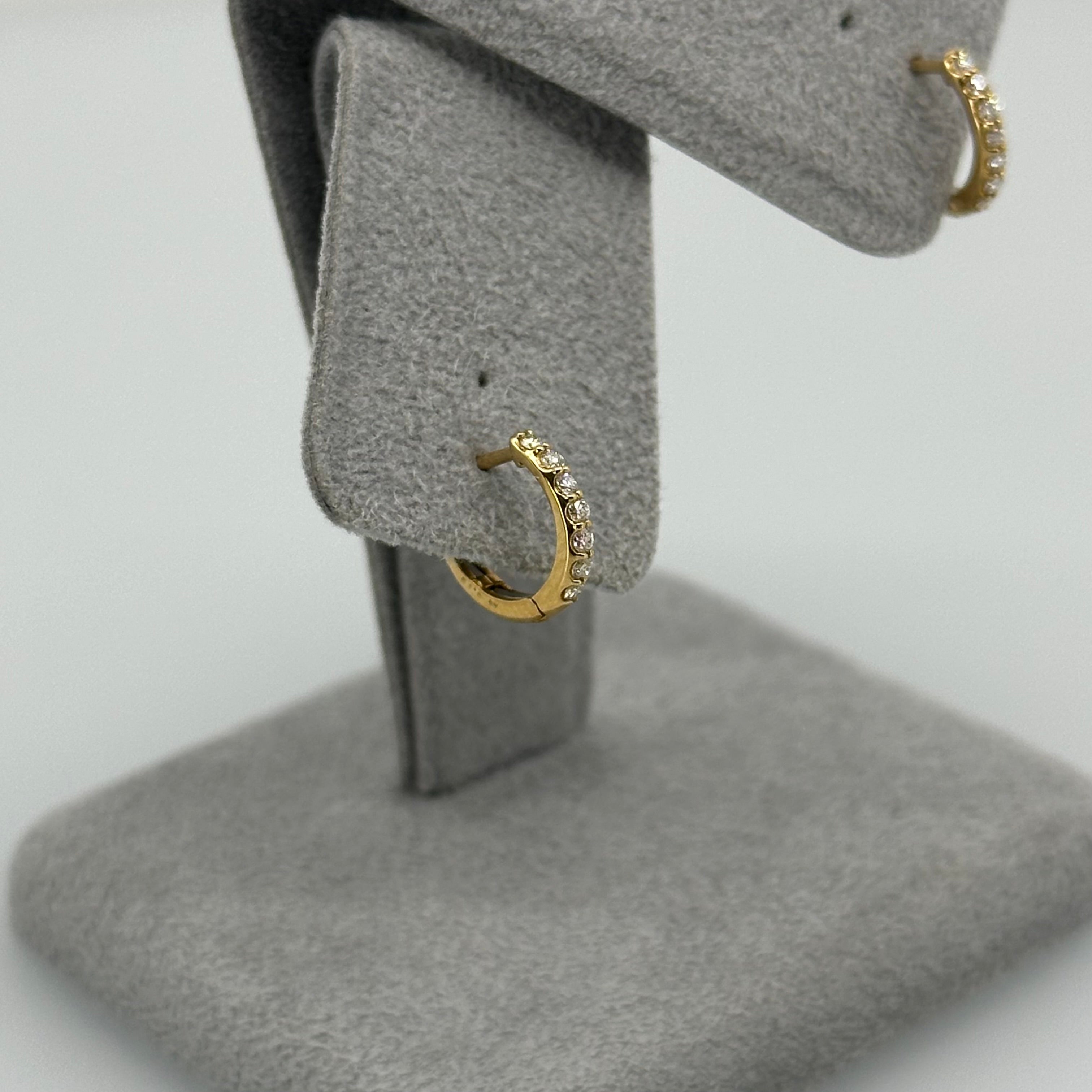 ［セルソー］ ダイヤモンドフープピアス