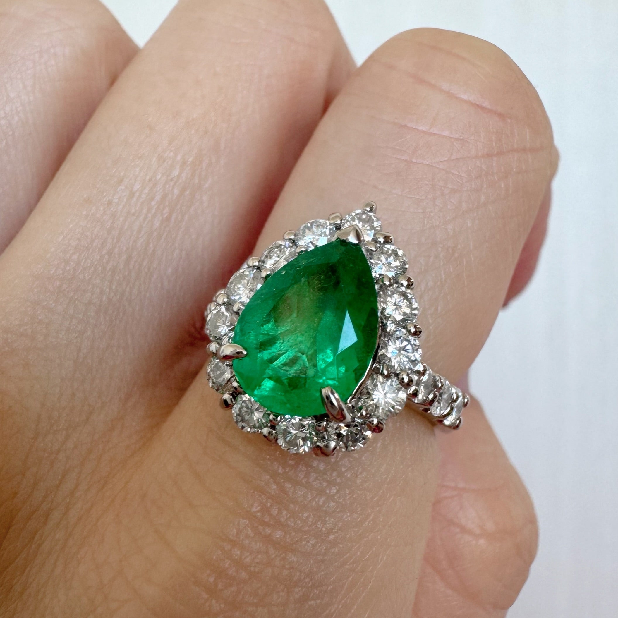 73［一点物］リング エメラルド 2.3ct PS PT