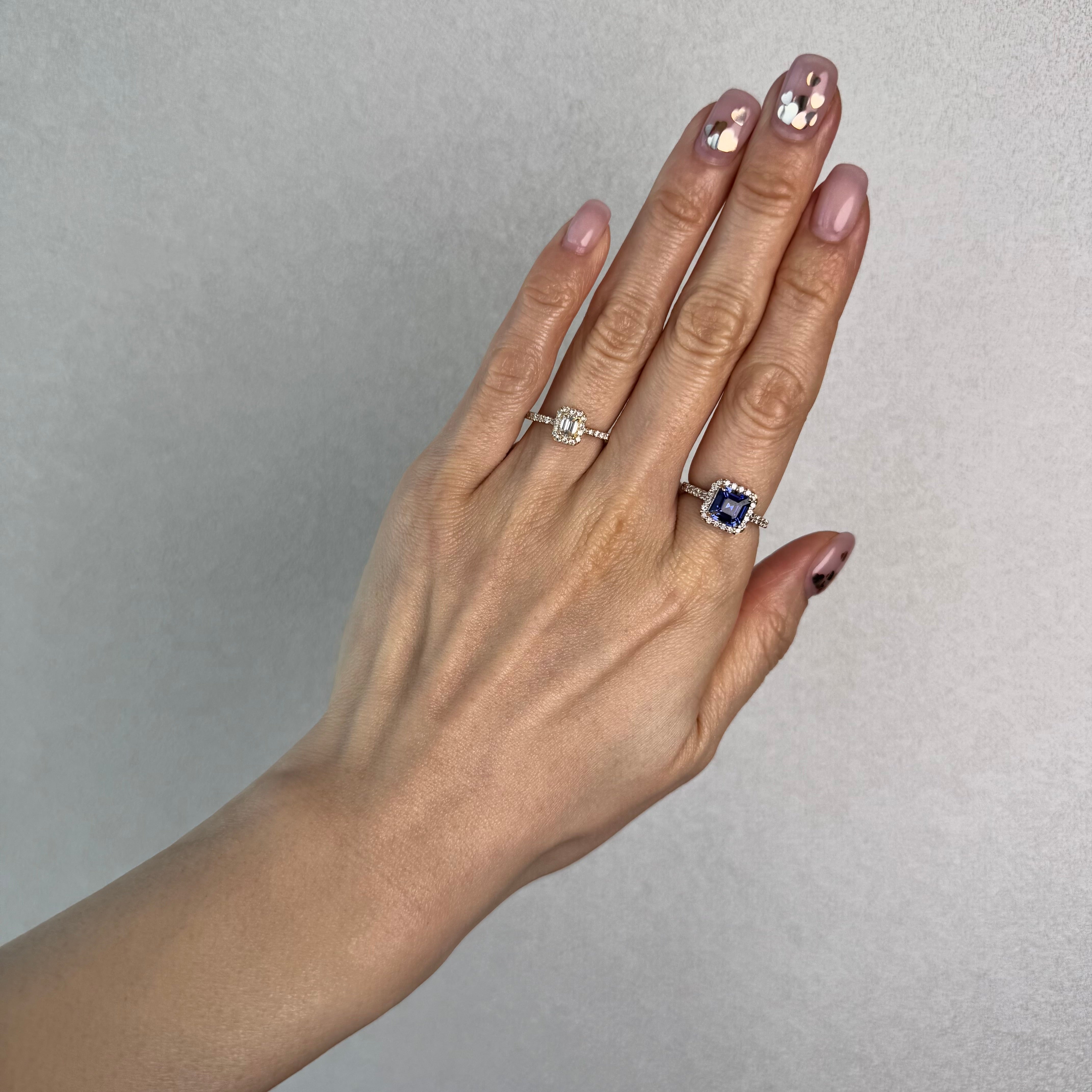 4［一点物/オルコスEM角］リング ダイヤ 0.3ct SQ PT K18YG