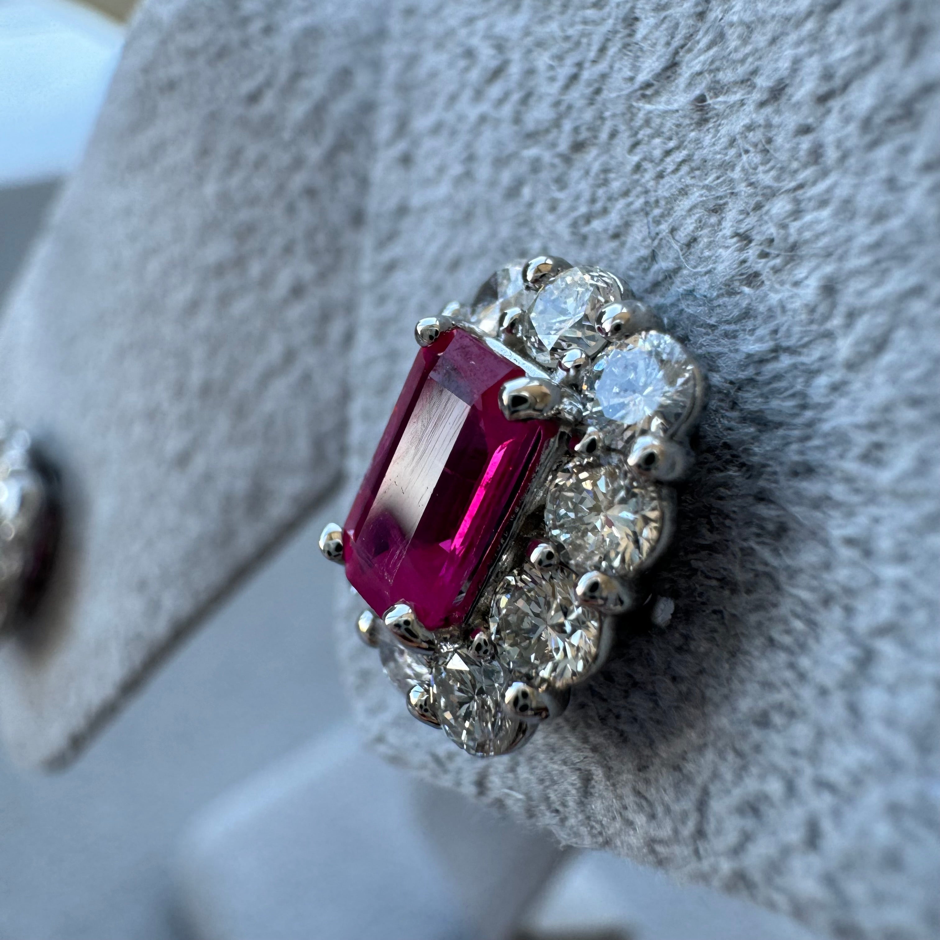 342-ルミエール ルビーピアス 中石0.5ct〜0.8ct前後×2　BK PT〜色綺麗｜AYAKO SAKURAI（櫻井 彩子（サクライ アヤコ））公式通販サイト