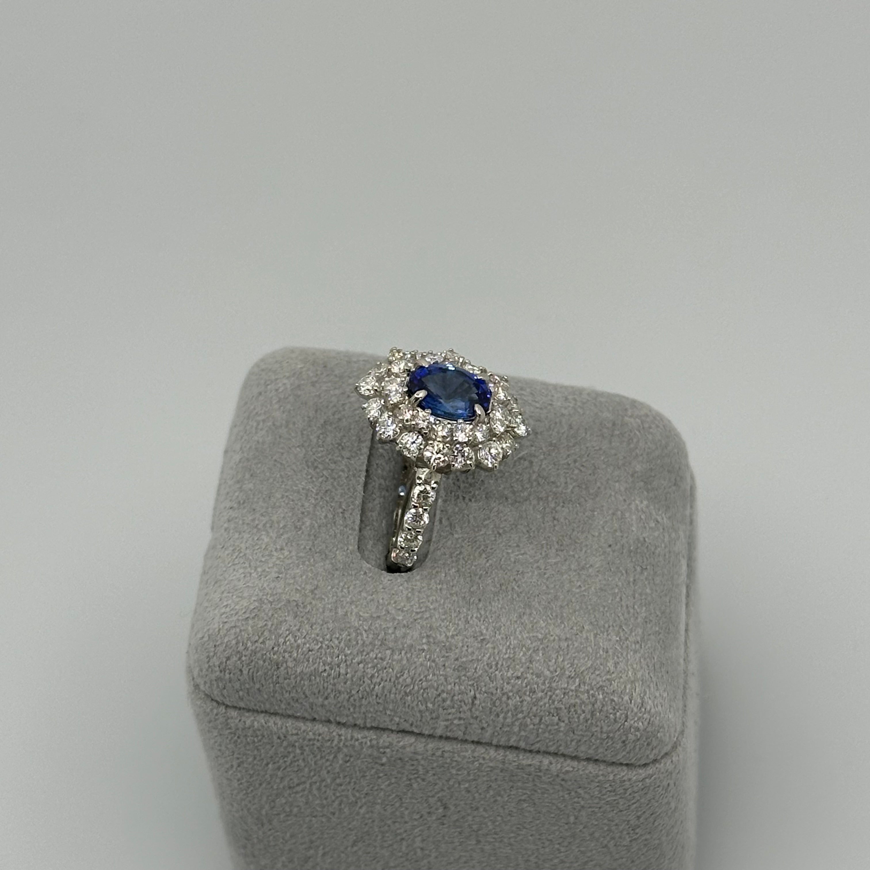 120［一点物］リング ブルーサファイア 1.6ct OV PT