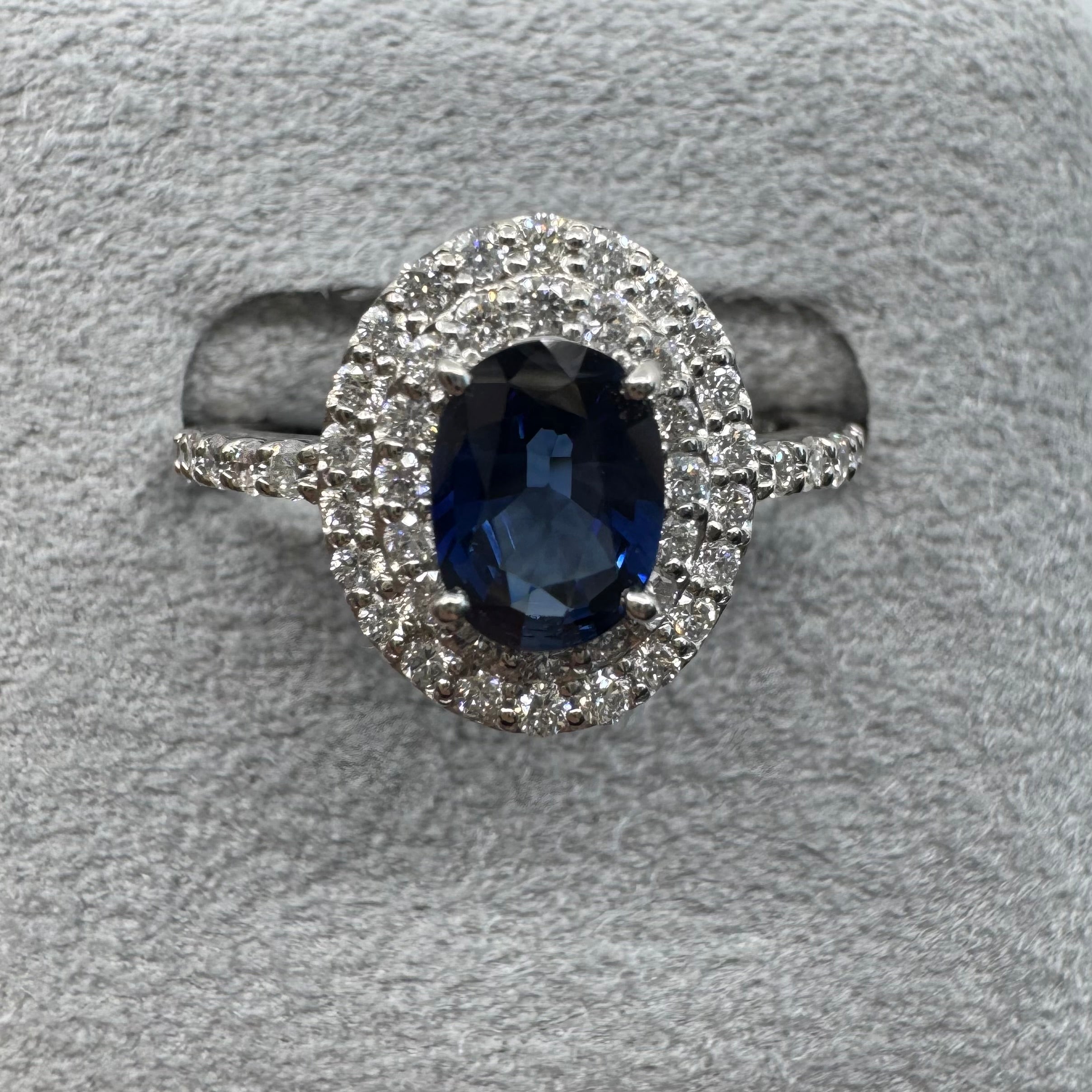 ［一点物］リング ブルーサファイア 0.8ct OV PT