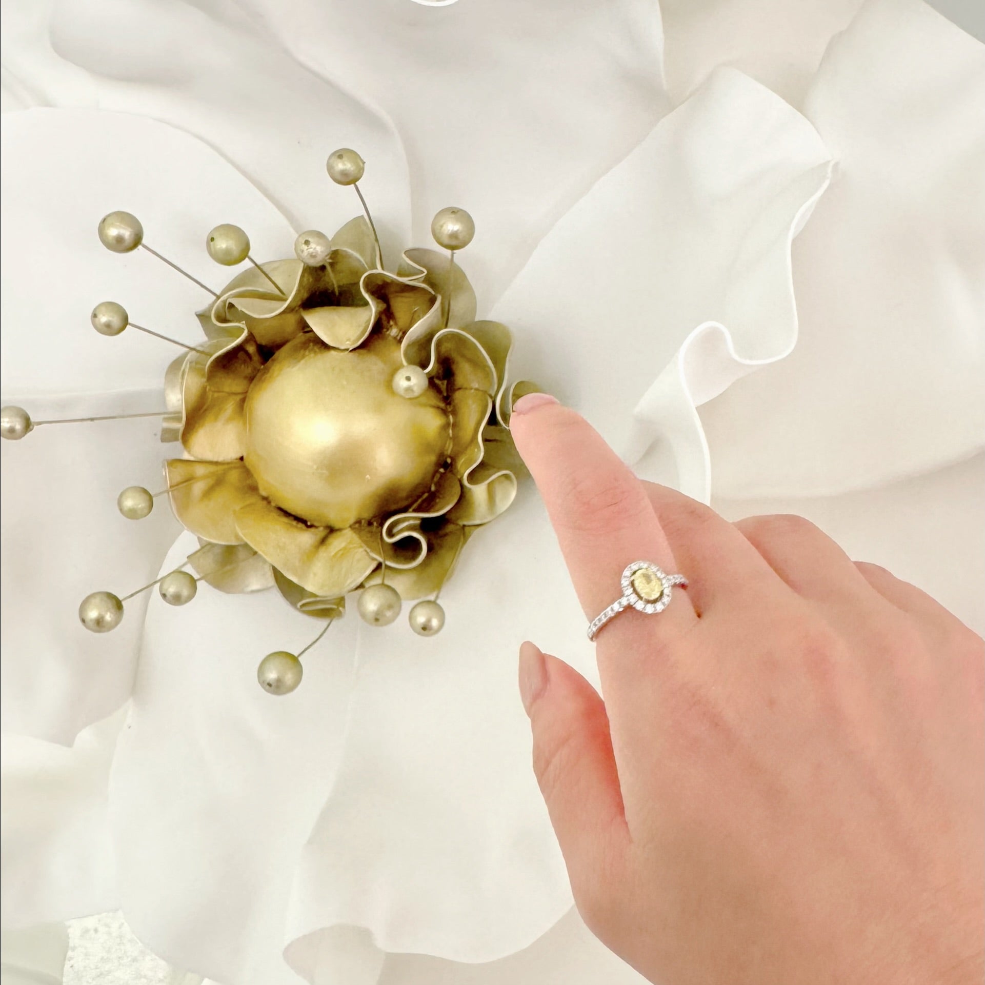 ［一点物］リング ダイヤ FIY 0.5ct PT OV