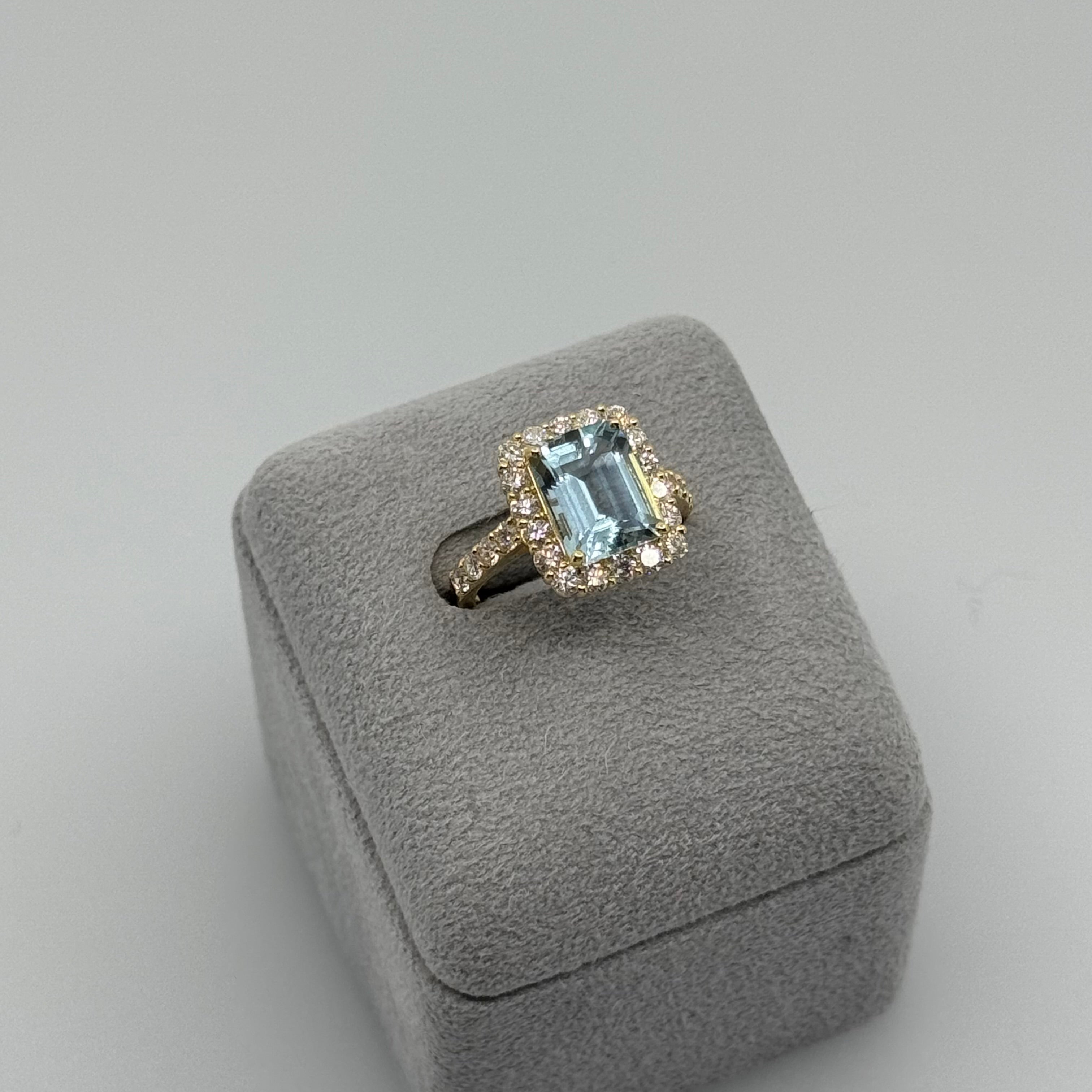 ［湖のドレス］リング アクアマリン