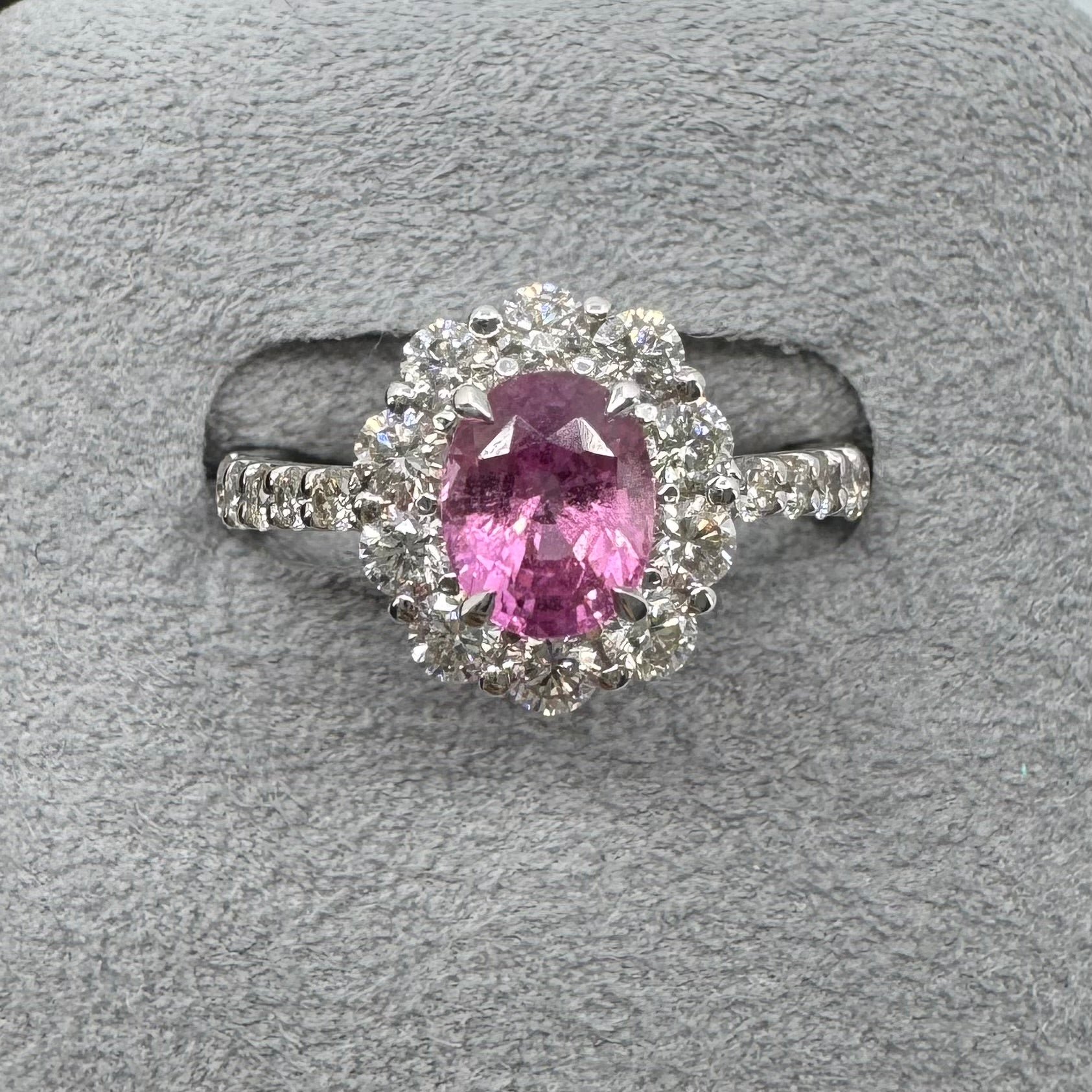 141［一点物］リング  パパラチアサファイア 1.1ct OV PT