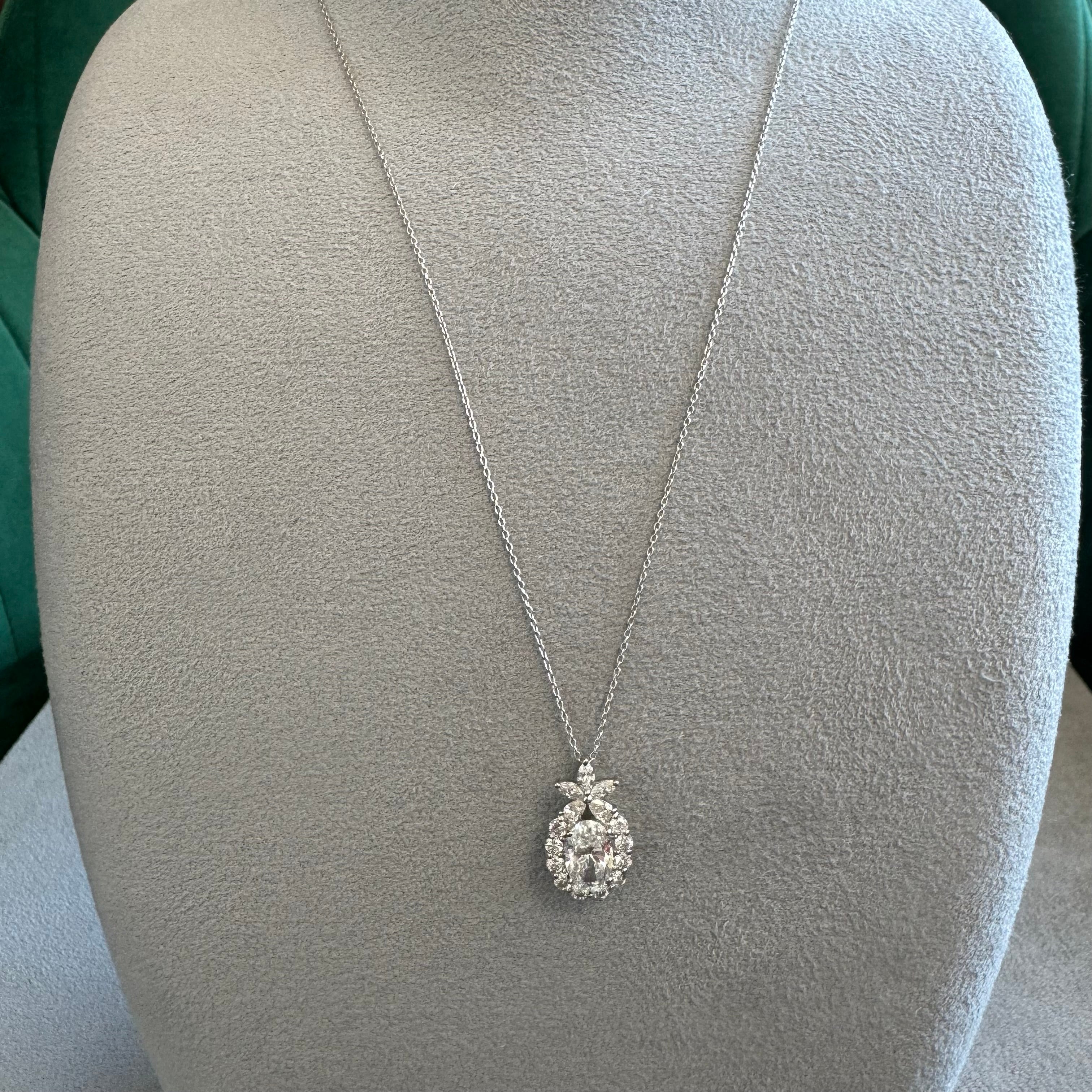 502-ラナス D中石1ct 前後OV ネックレス〜F SI2 CGL｜AYAKO SAKURAI（櫻井 彩子（サクライ アヤコ））公式通販サイト