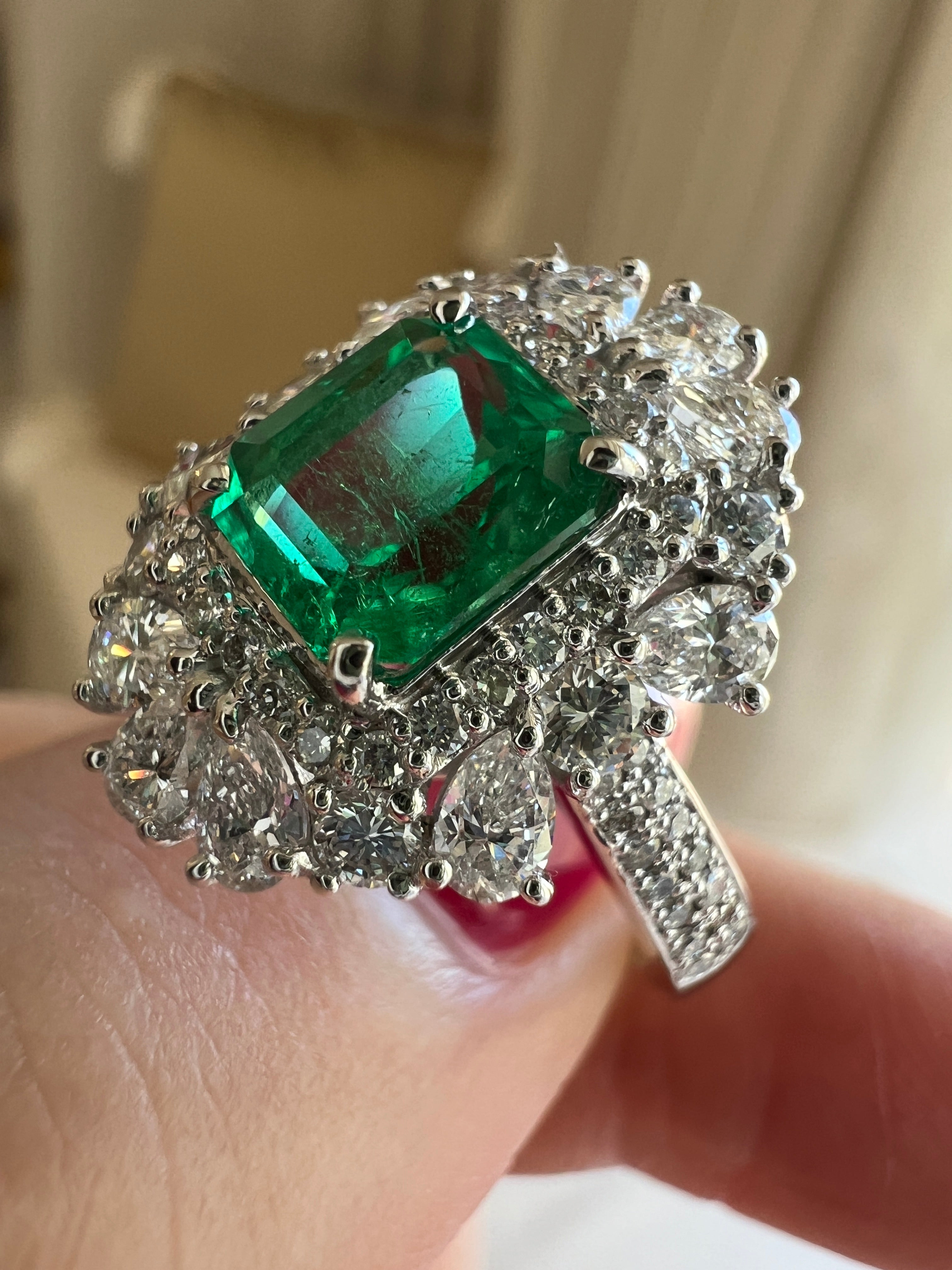 52-超特品 カナリアの夢 エメラルド 中石1.25ct前後 PT EM〜彩子も狙ってます♡完璧なデザイン｜AYAKO SAKURAI（櫻井 彩子（サクライ アヤコ））公式通販サイト