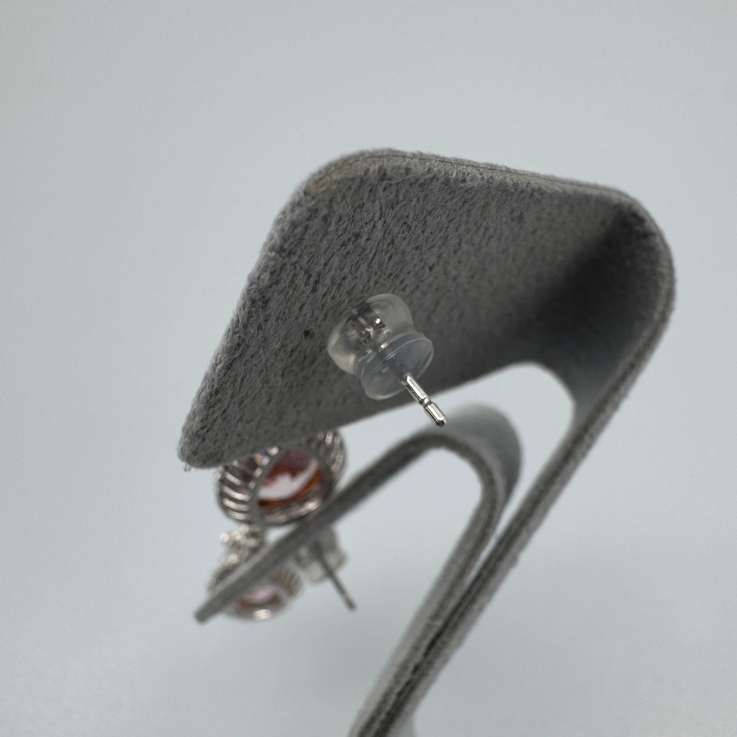 432［一点物］ピアス モルガナイト 3.6ct×2 PS PT