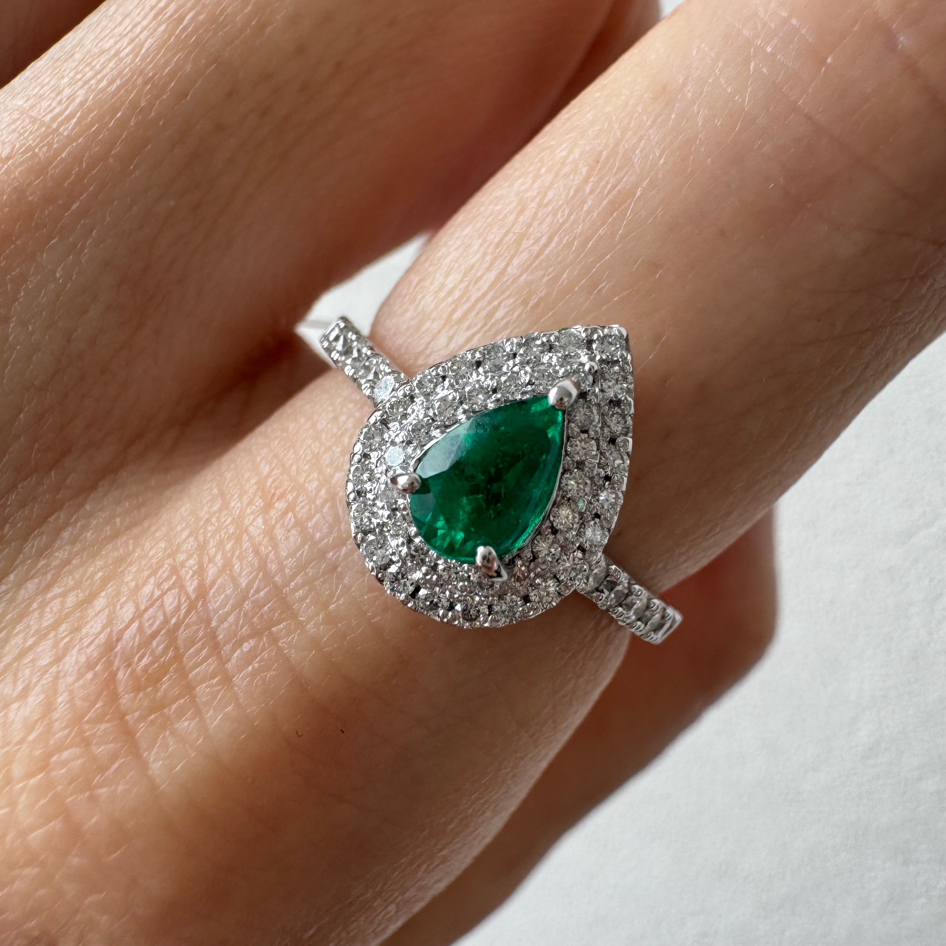 ［一点物］リング エメラルド 0.46ct PS PT