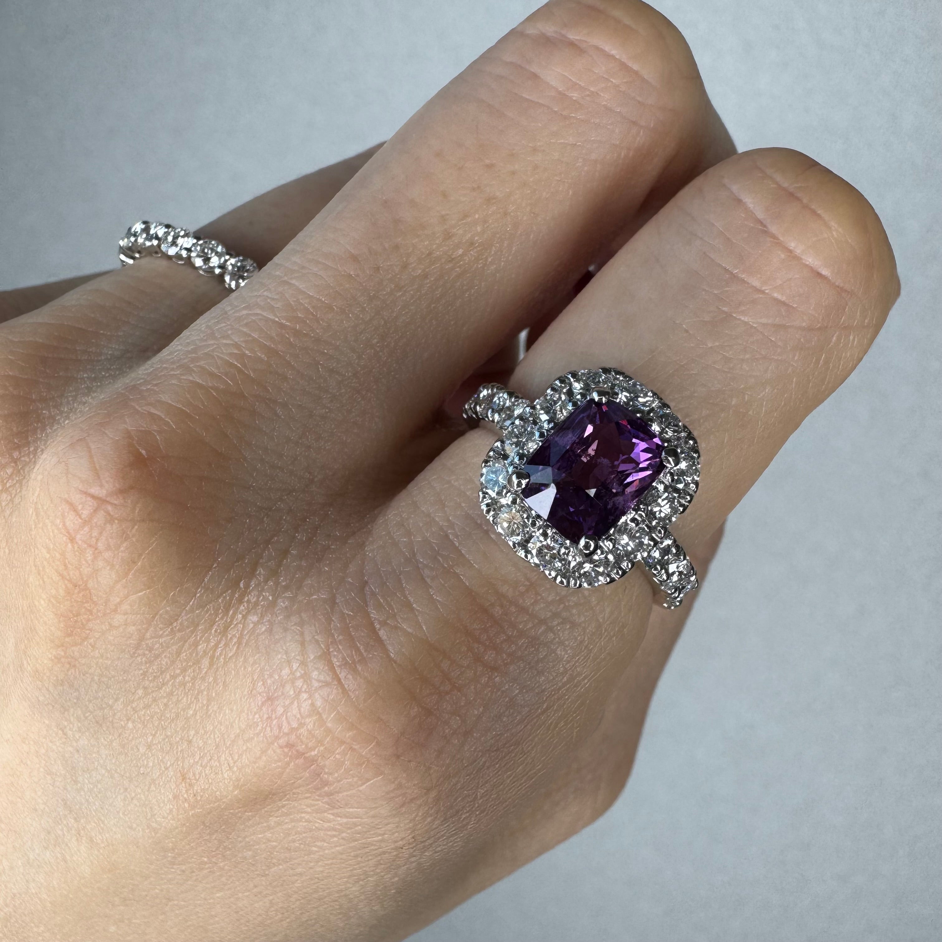 126［一点物］リング パープルサファイア 2.6ct SQ PT