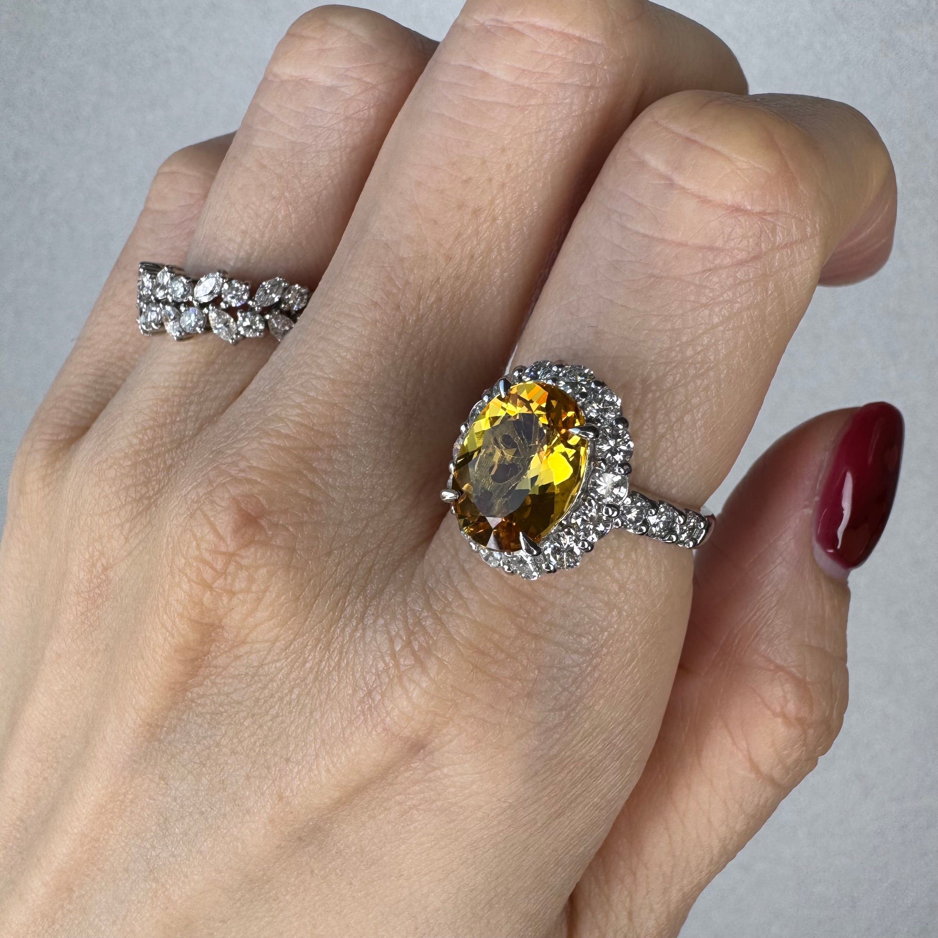 38［一点物］リング ゴールデンベリル 3.3ct前後 OV PT