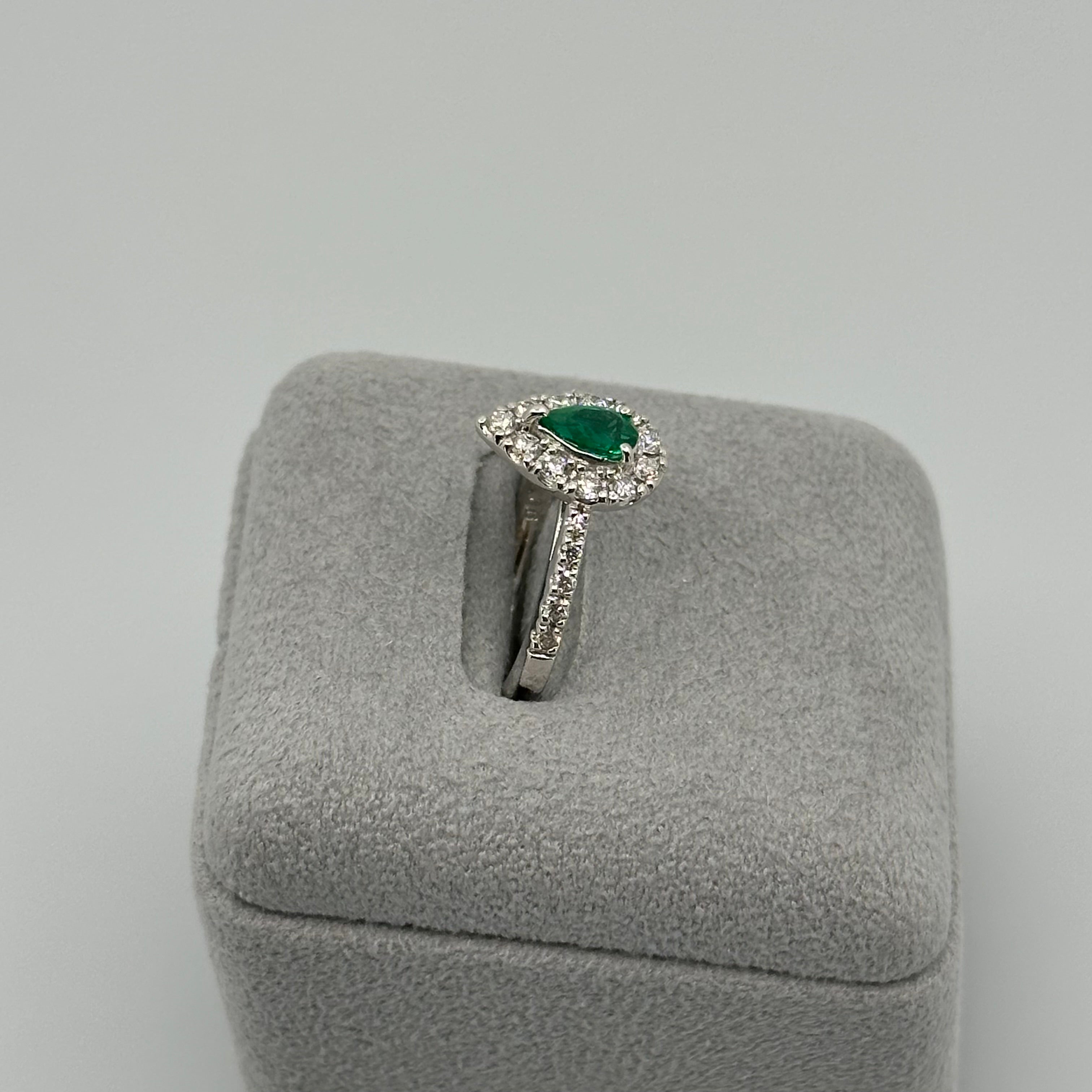 ［一点物］リング エメラルド 0.3ct PS PT