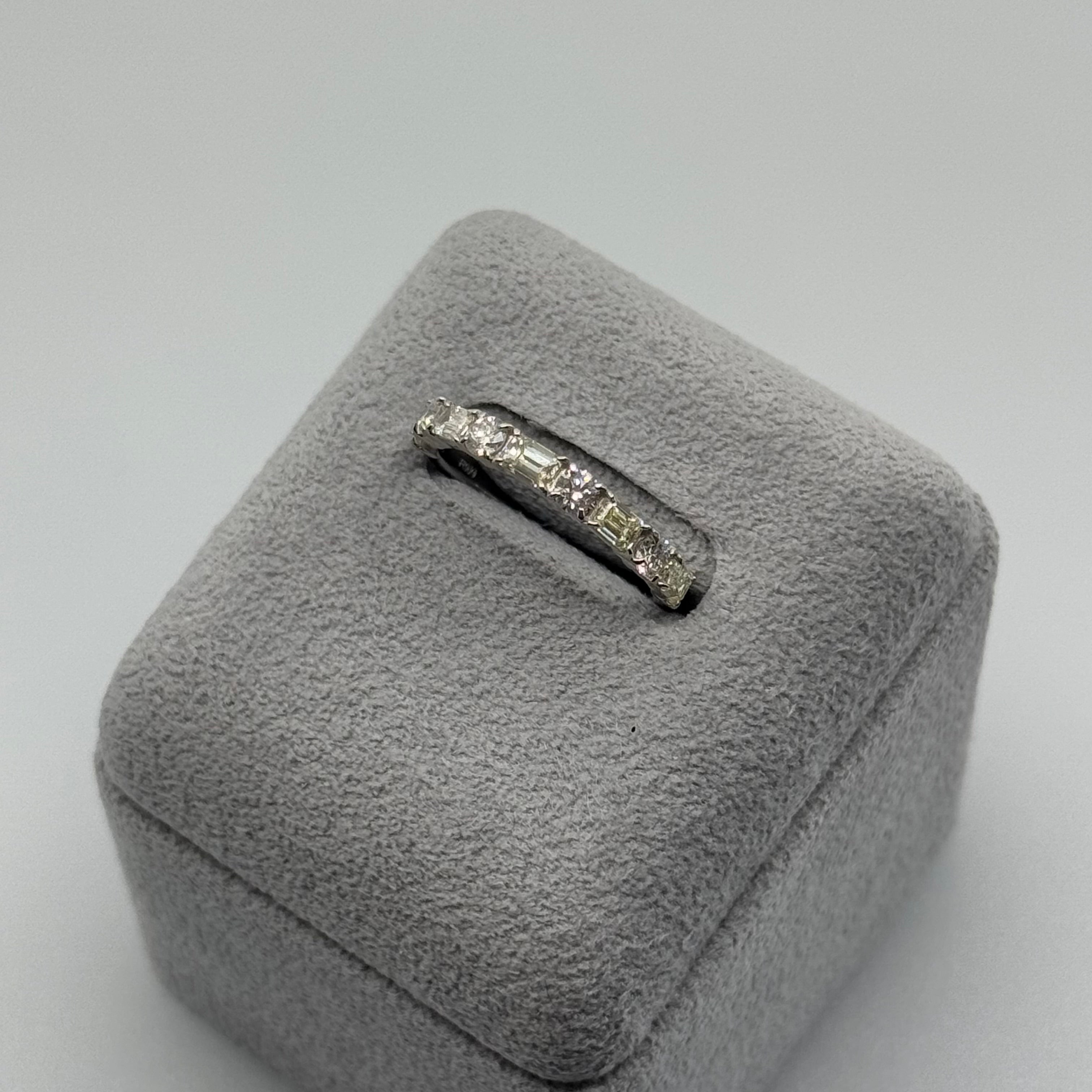 [ノンシャラン］リング ダイヤ 0.8ct RO BG PT K18YG