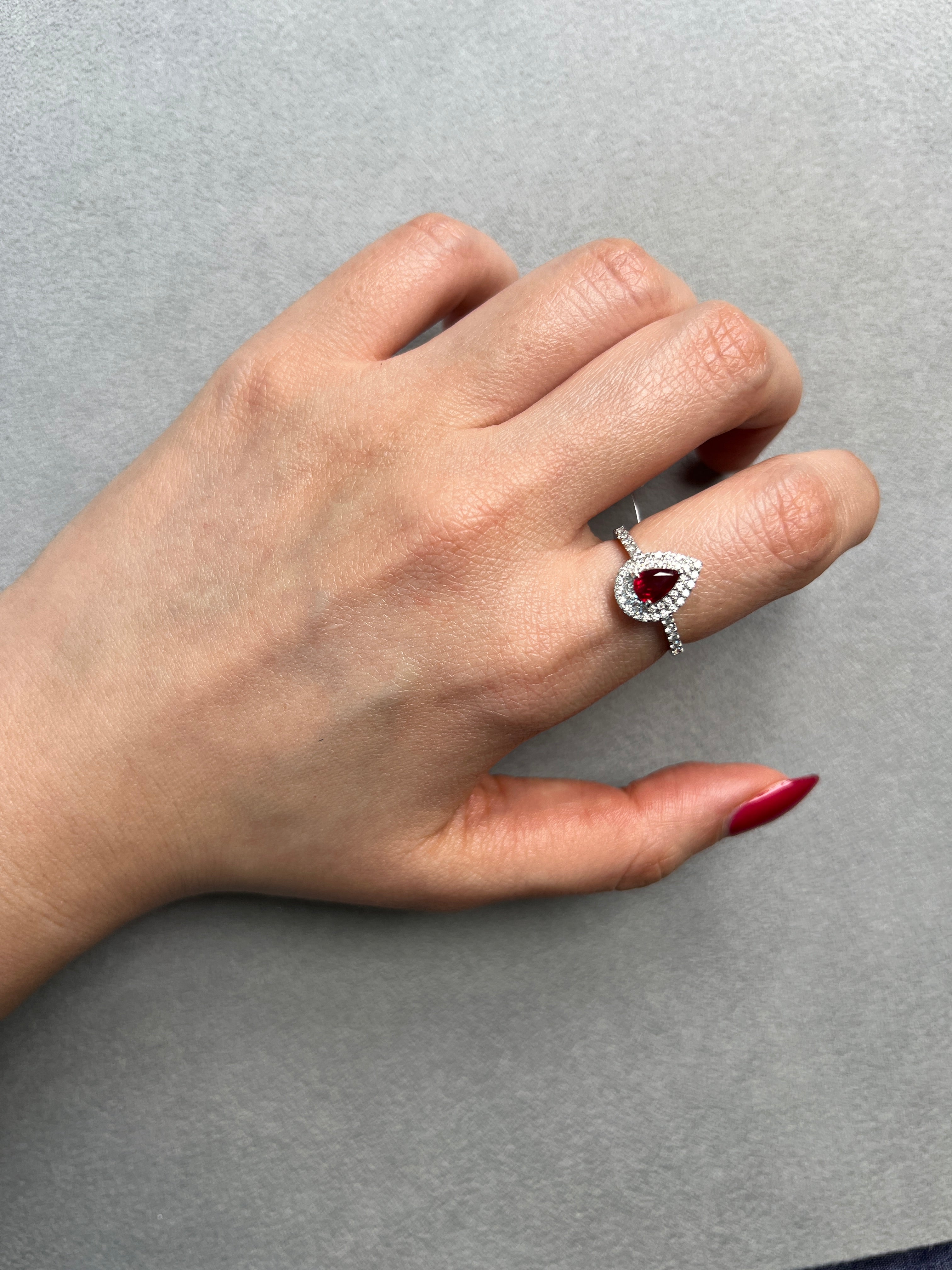 61［一点物］リング ルビー 0.67ct PS PT