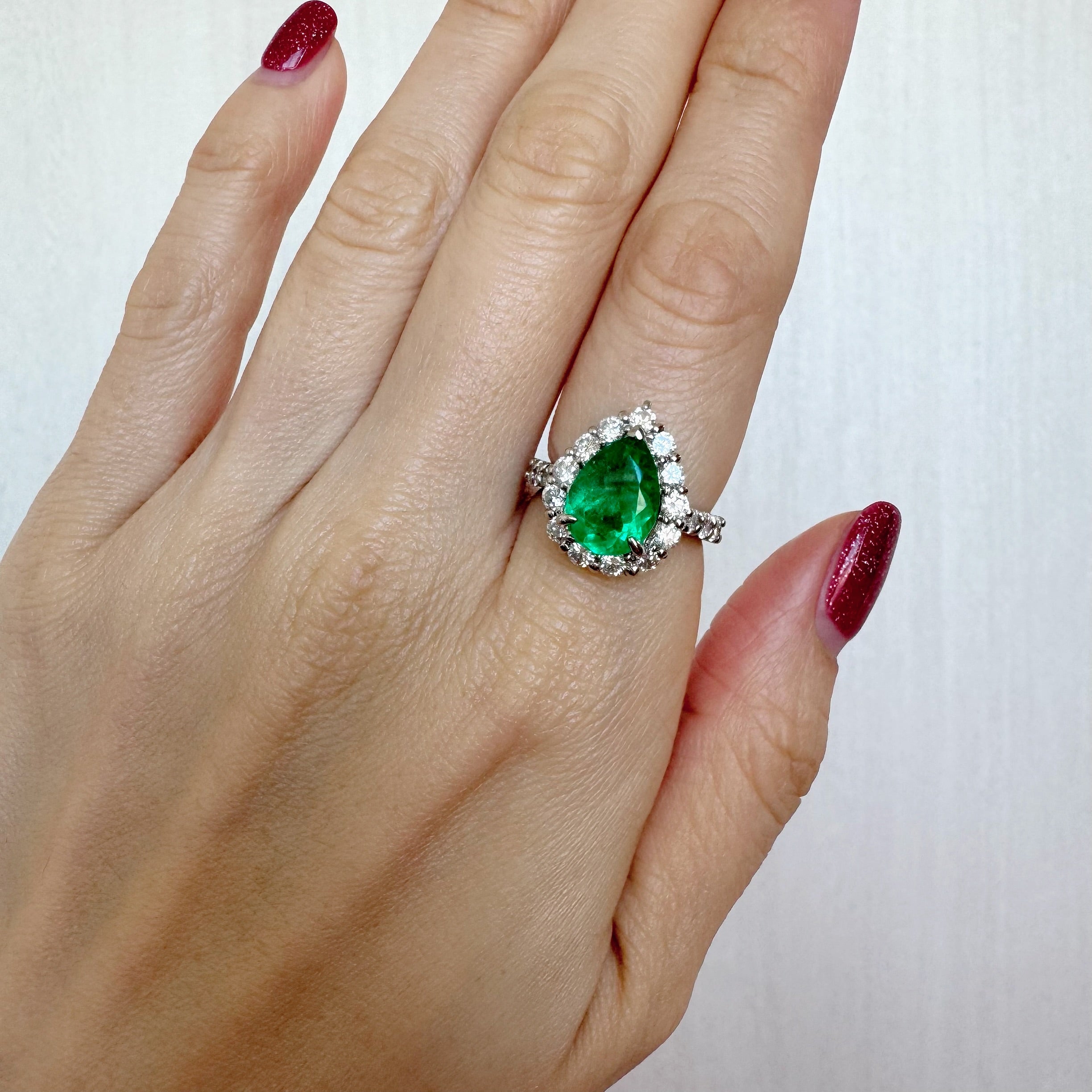 73［一点物］リング エメラルド 2.3ct PS PT