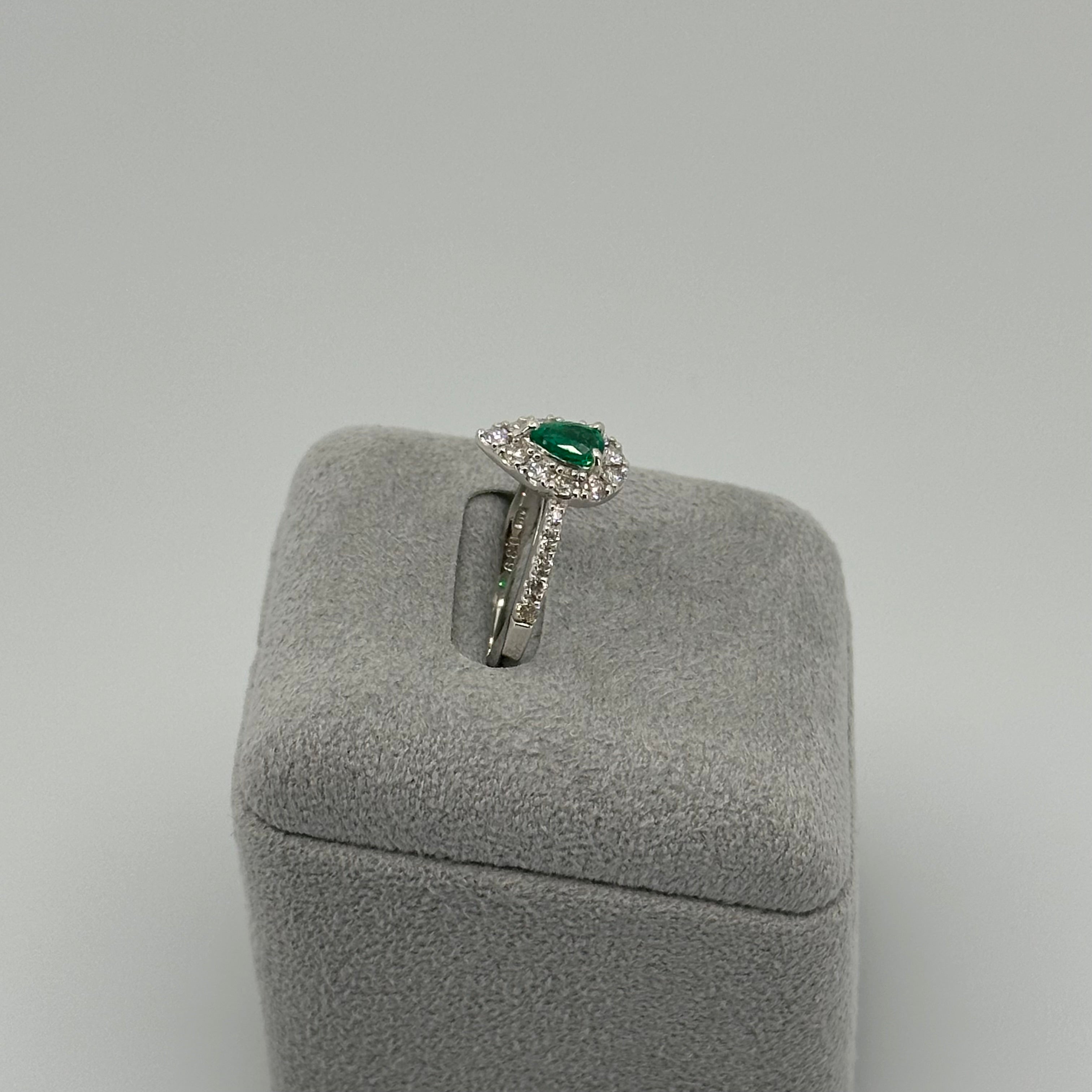 49［一点物］リング エメラルド 0.3ct前後 PS PT