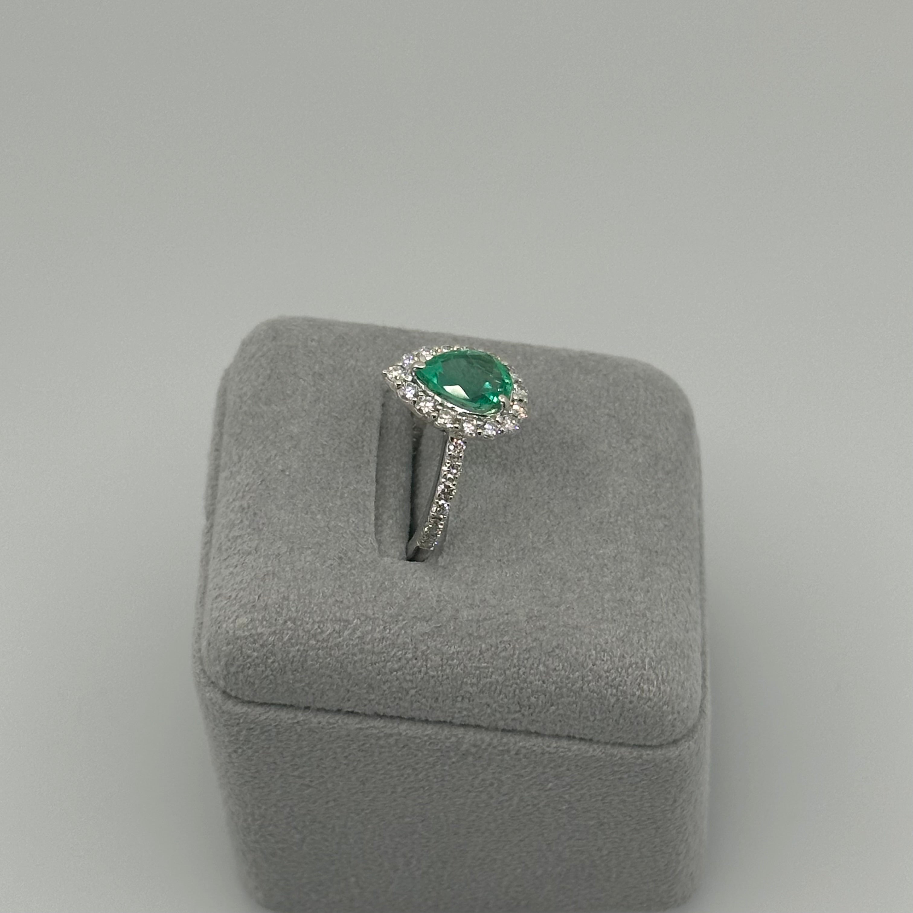 49［一点物］リング エメラルド 1.5ct PS PT