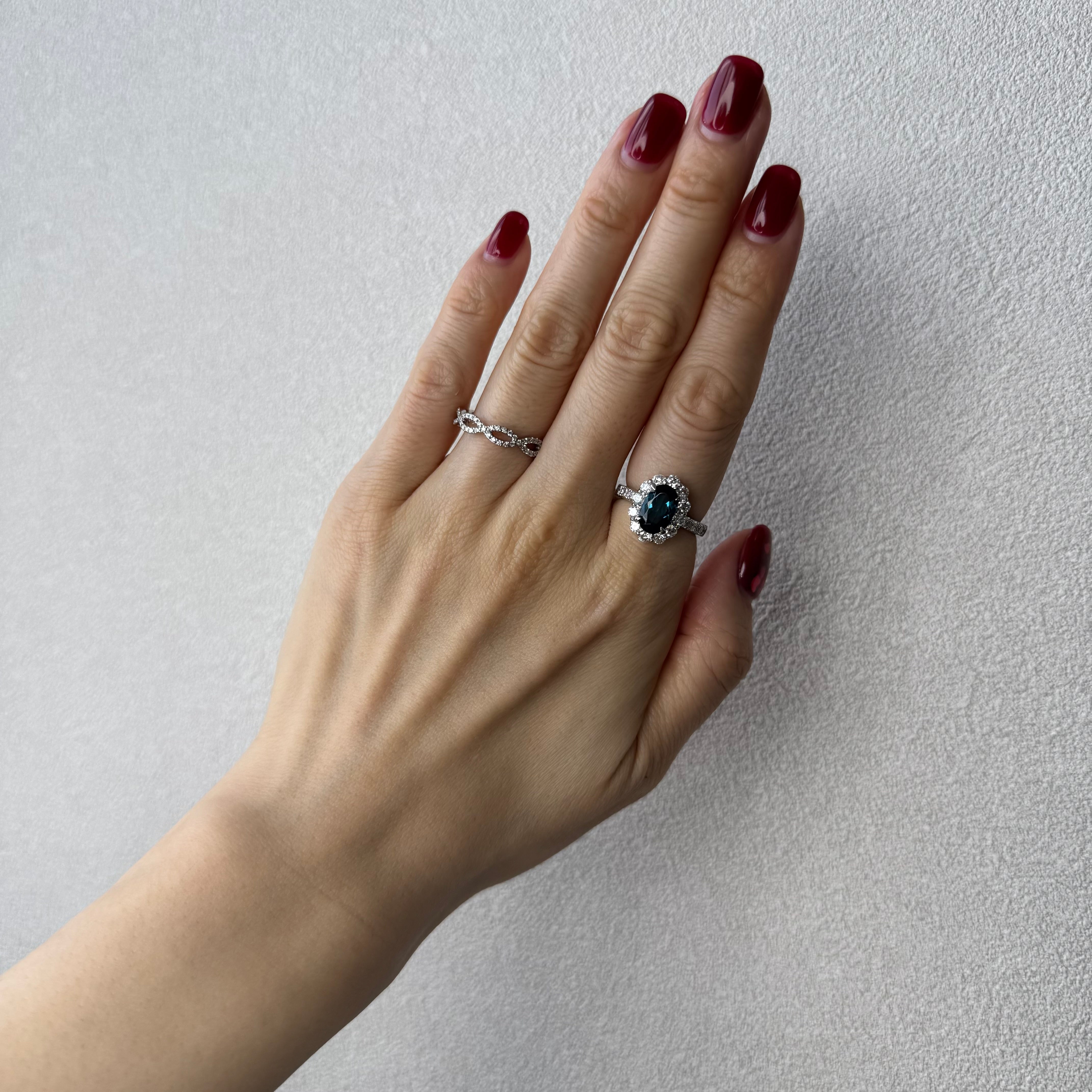 188［一点物］リング インディゴライトトルマリン 2.5ct OV PT