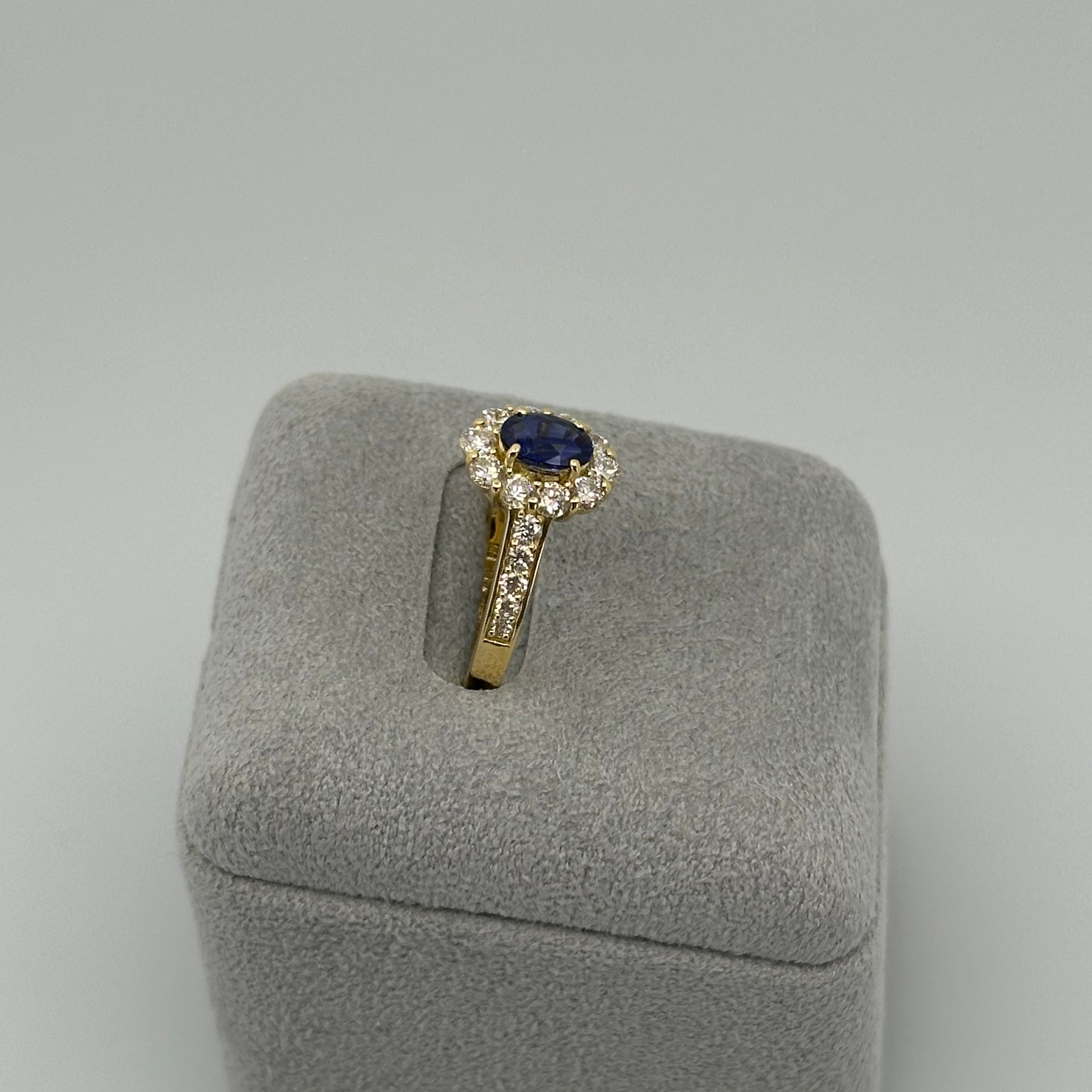 106［一点物］リング ロイヤルブルーサファイア 0.7ct前後 OV K18YG