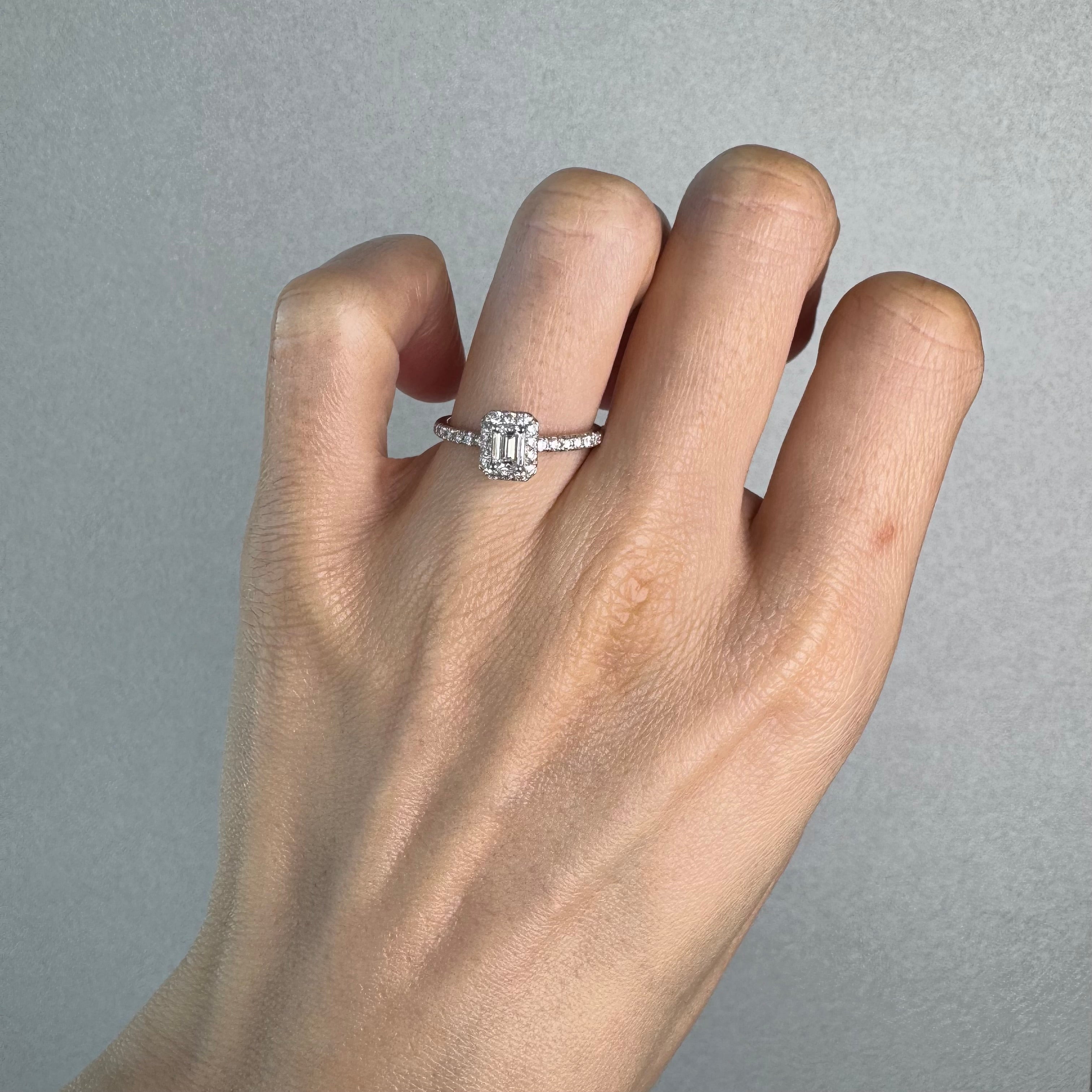 4［一点物/オルコスEM角］リング ダイヤ 0.3ct SQ PT K18YG