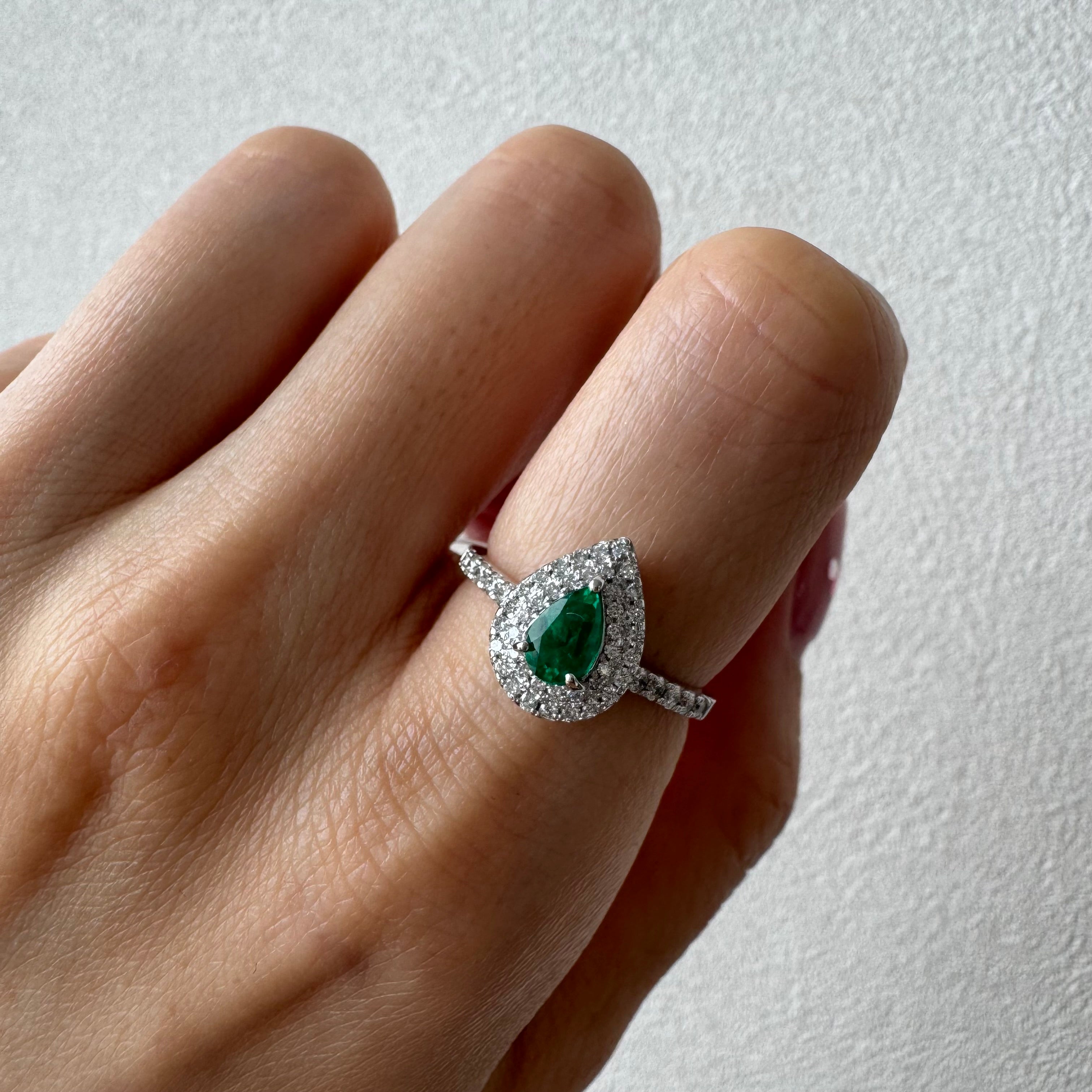 ［一点物］リング エメラルド 0.46ct PS PT