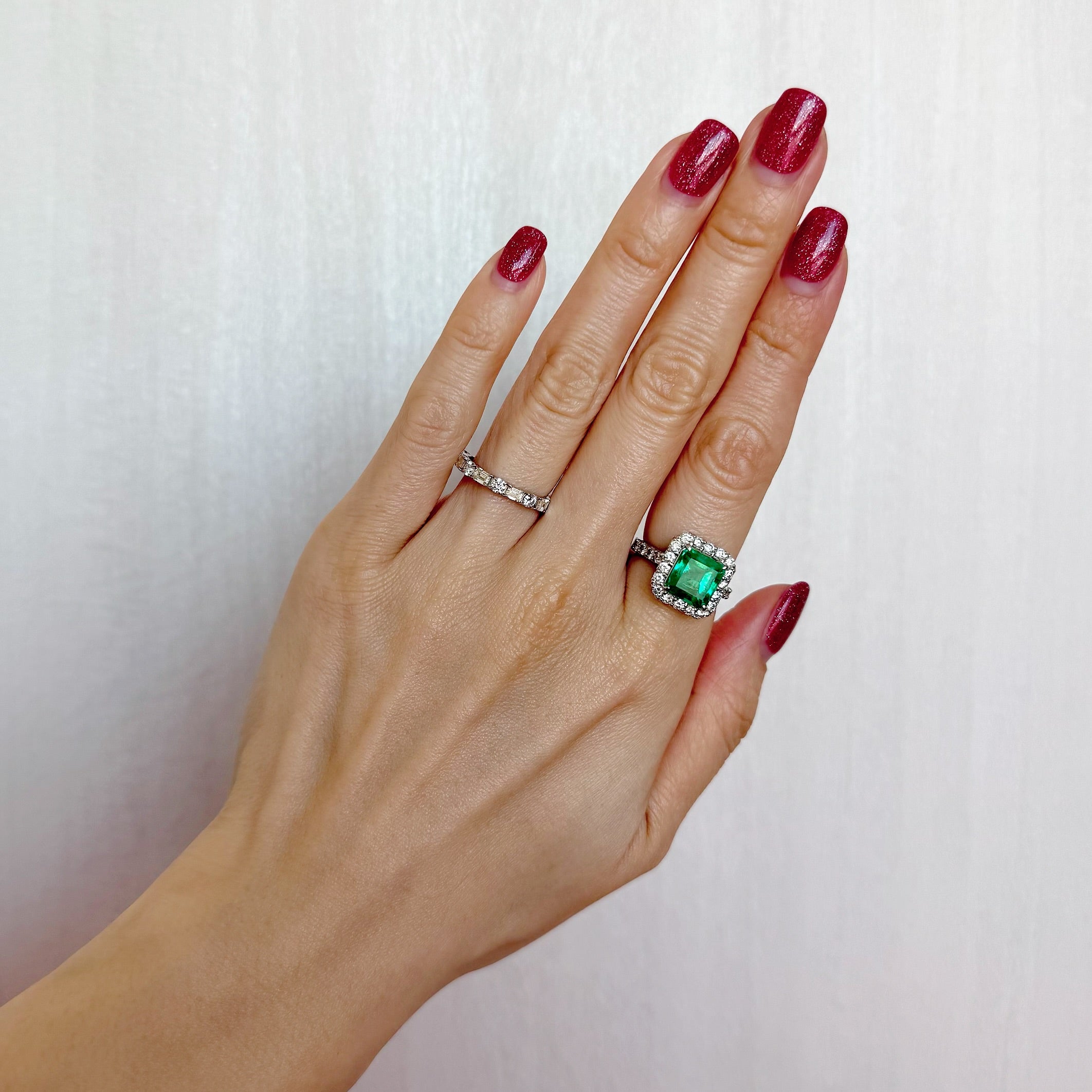 69［一点物］リング エメラルド 3ct SQ PT