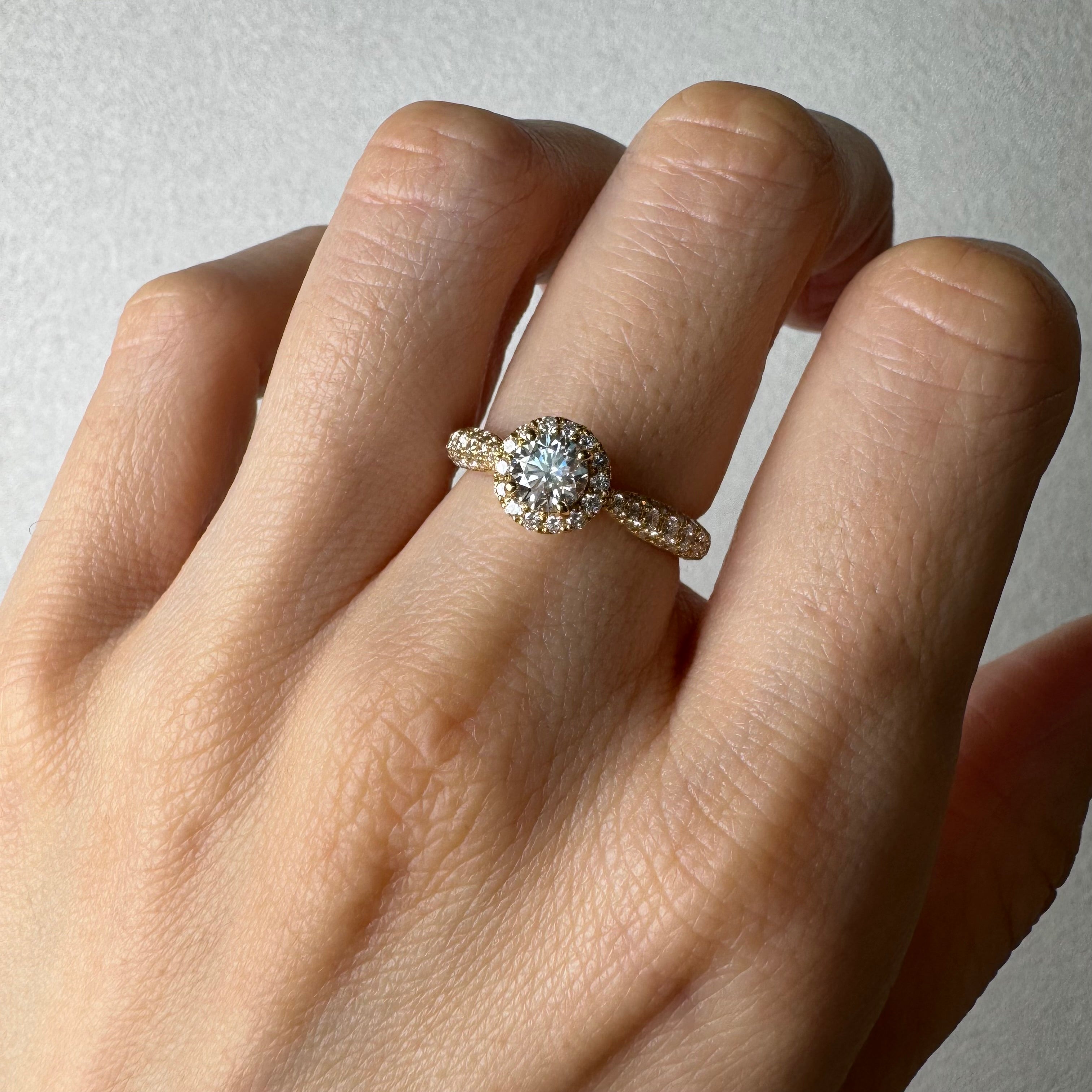 3［一点物/パリの小路］リング ダイヤ0.5ct前後 RO K18YG/PT