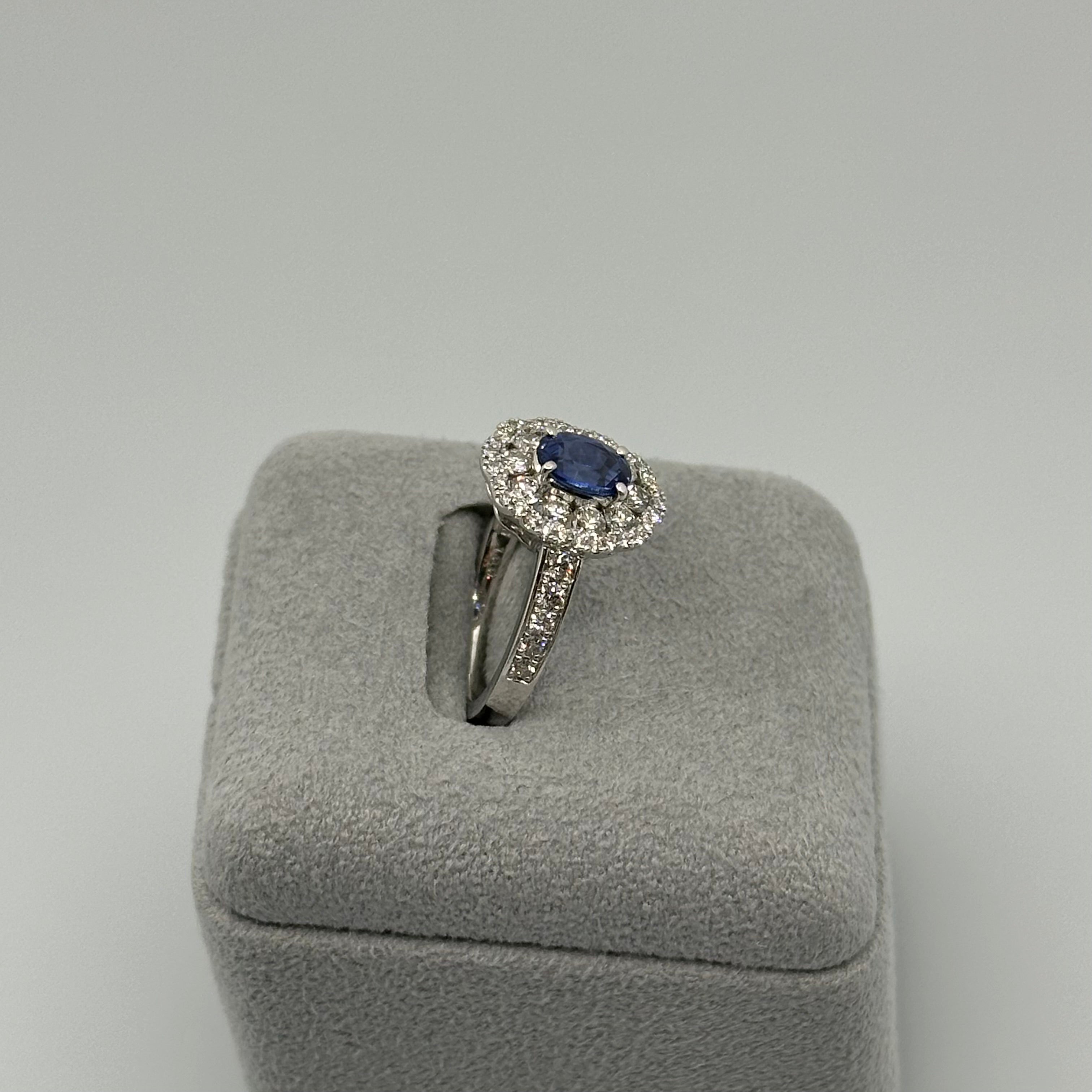 ［一点物/ラナンキュラス］リング コーンフラワーブルーサフィア 1ct OV PT