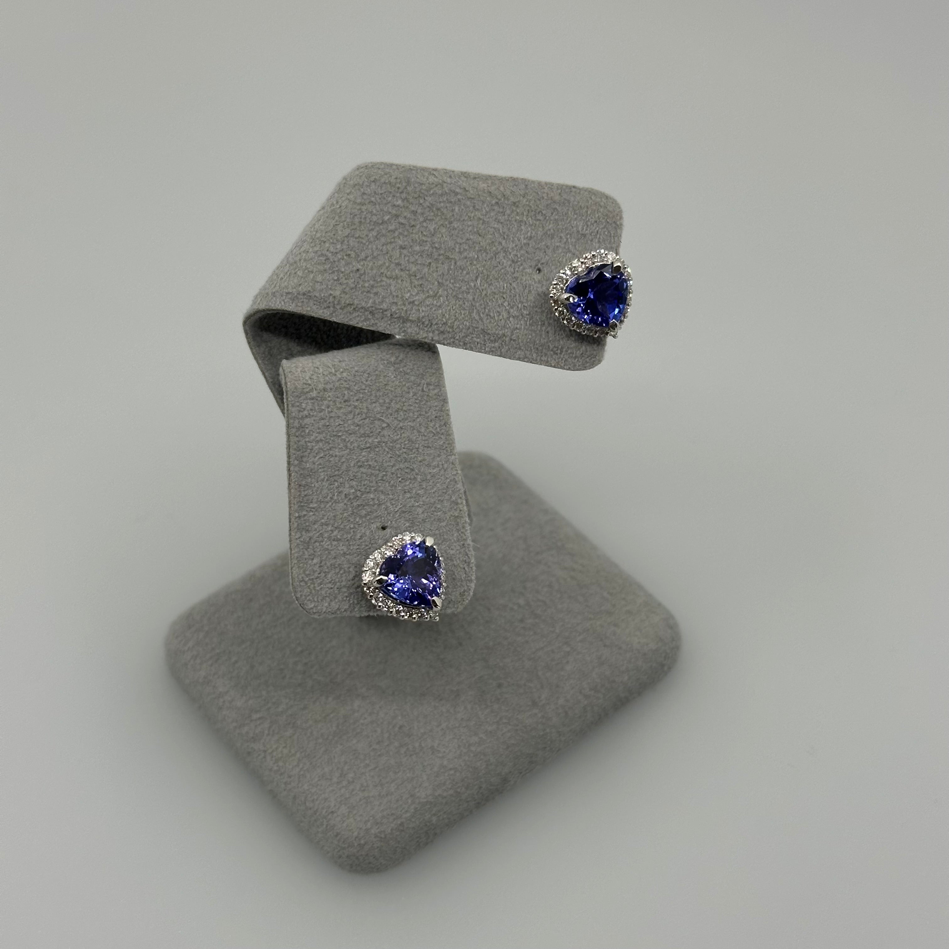 403［一点物］ピアス タンザナイト 1.6ct×2 HS PT