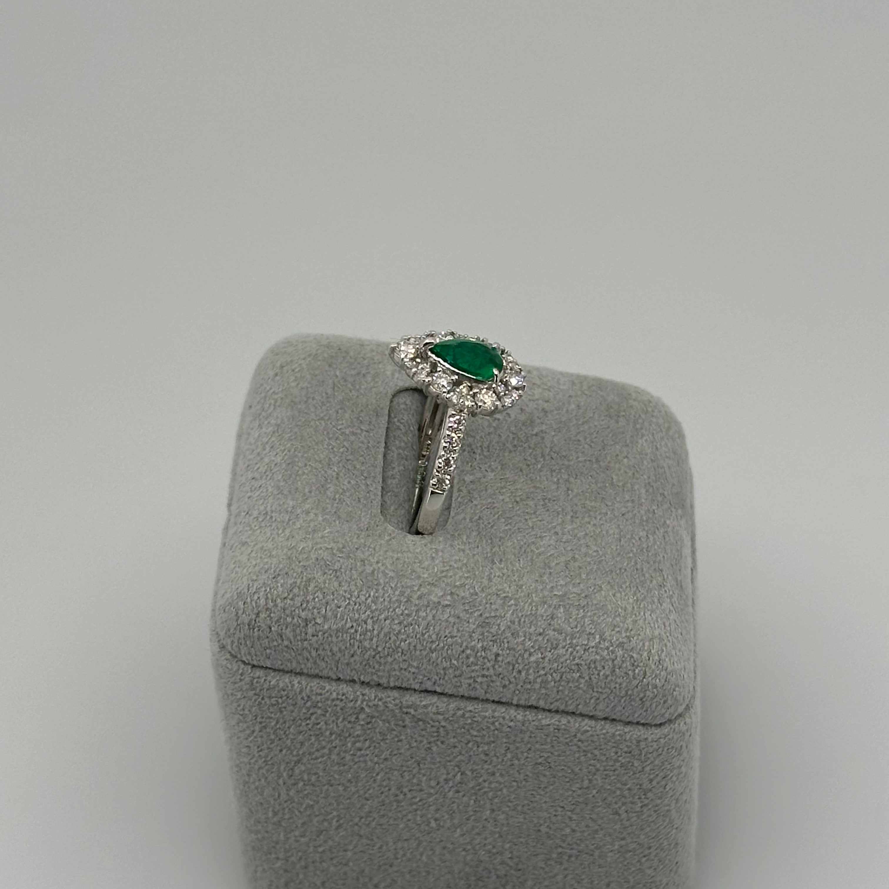 47［一点物/セレーネ］リング エメラルド 0.6ct前後 PS PT