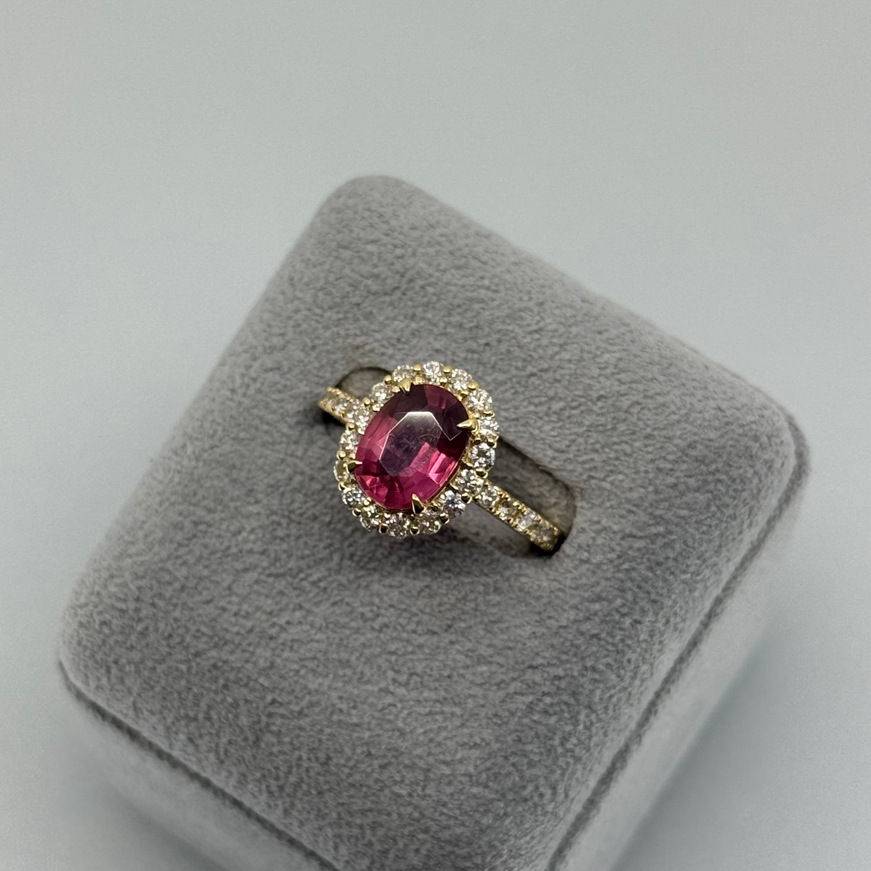 84［一点物］リング ルベライト 1.9ct前後 OV K18YG