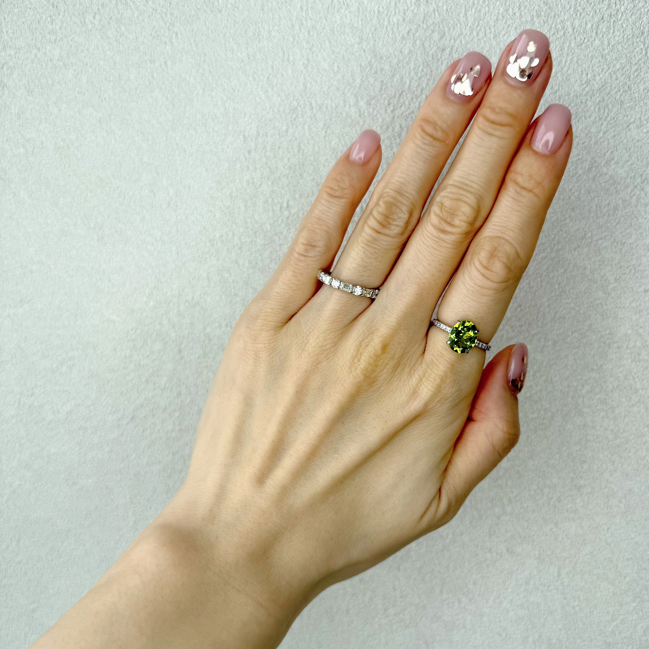 181［一点物］リング ペリドット 2ct OV PT