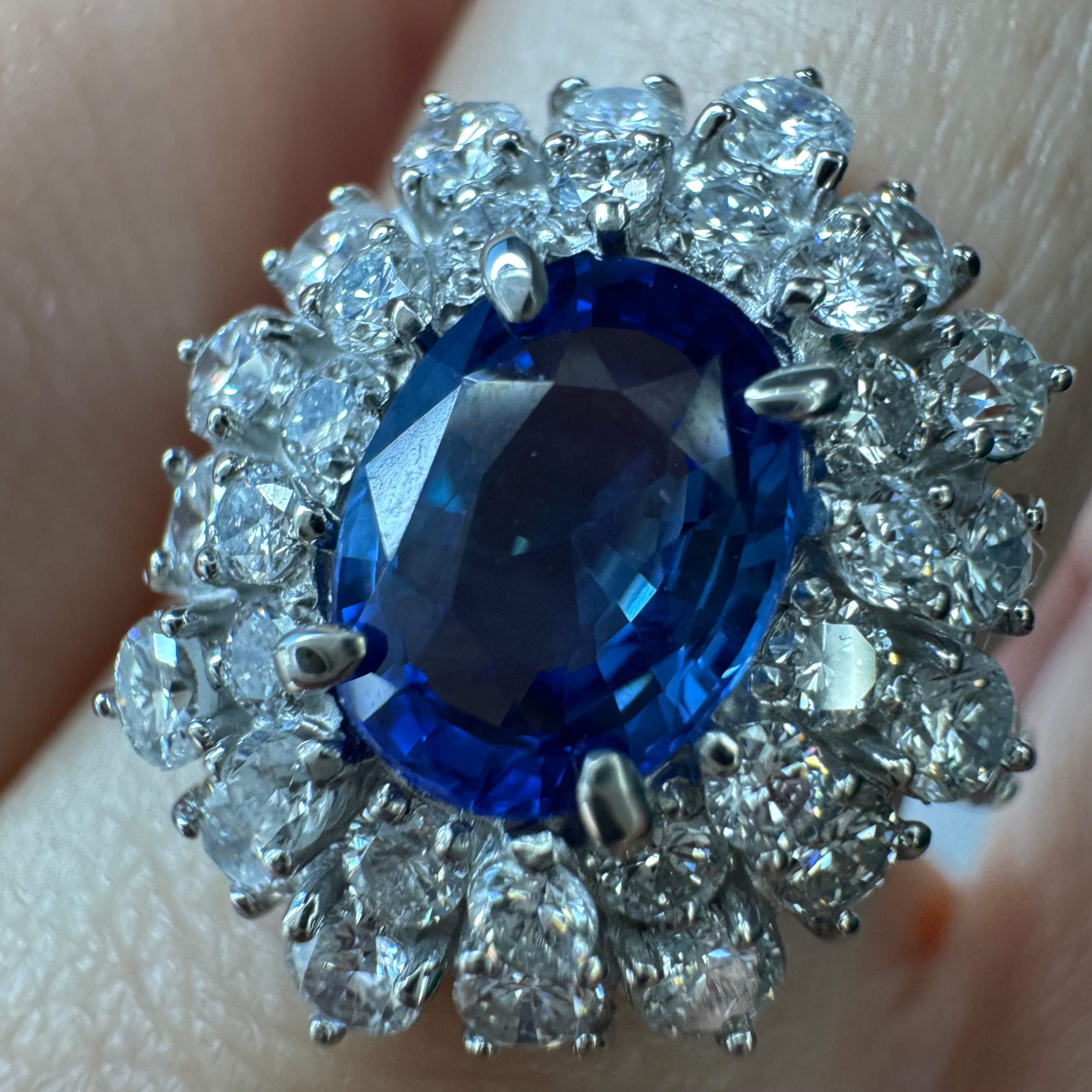 120［一点物］リング ブルーサファイア 1.6ct OV PT