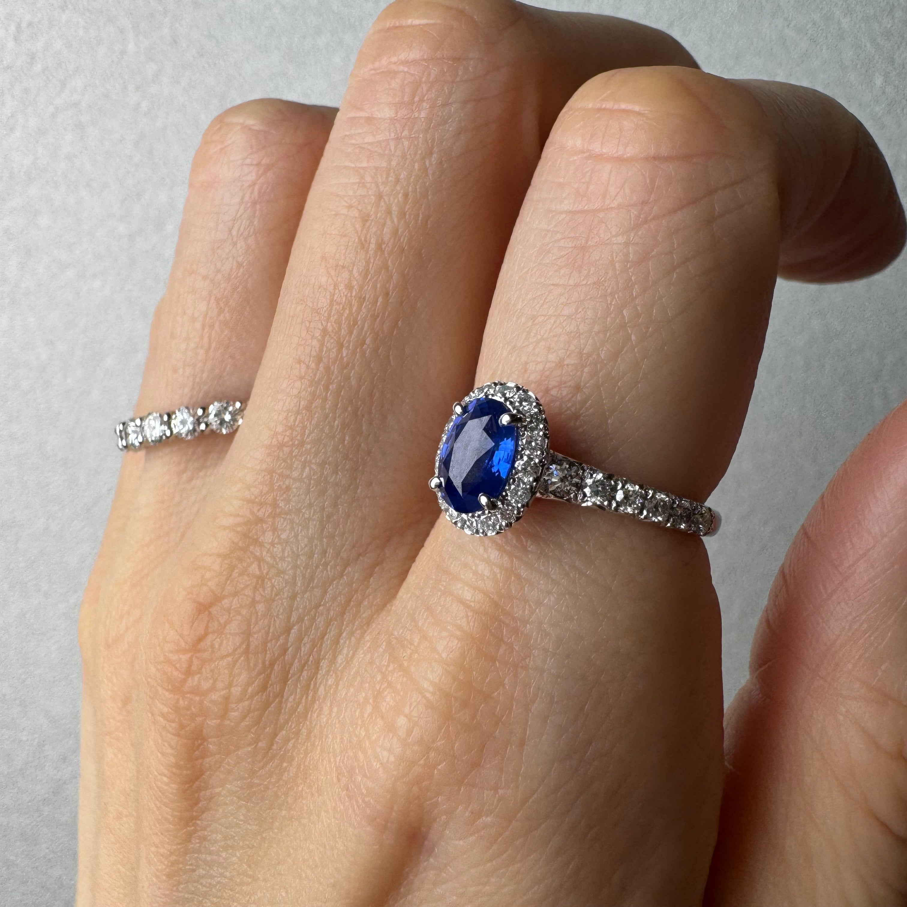 110［一点物］リング ブルーサファイア 0.9ct前後 OV PT