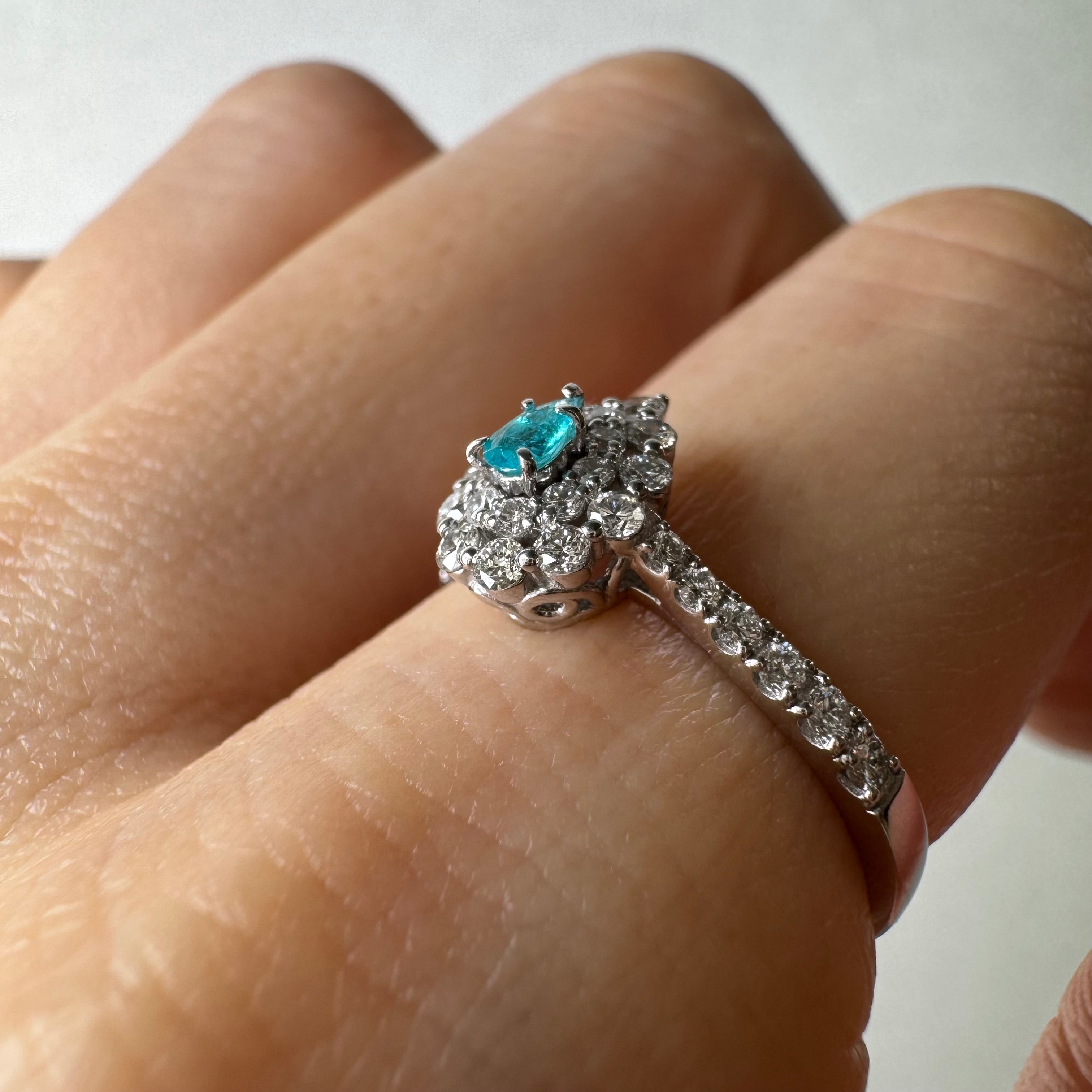 185［一点物］リング パライバトルマリン0.06ct PS