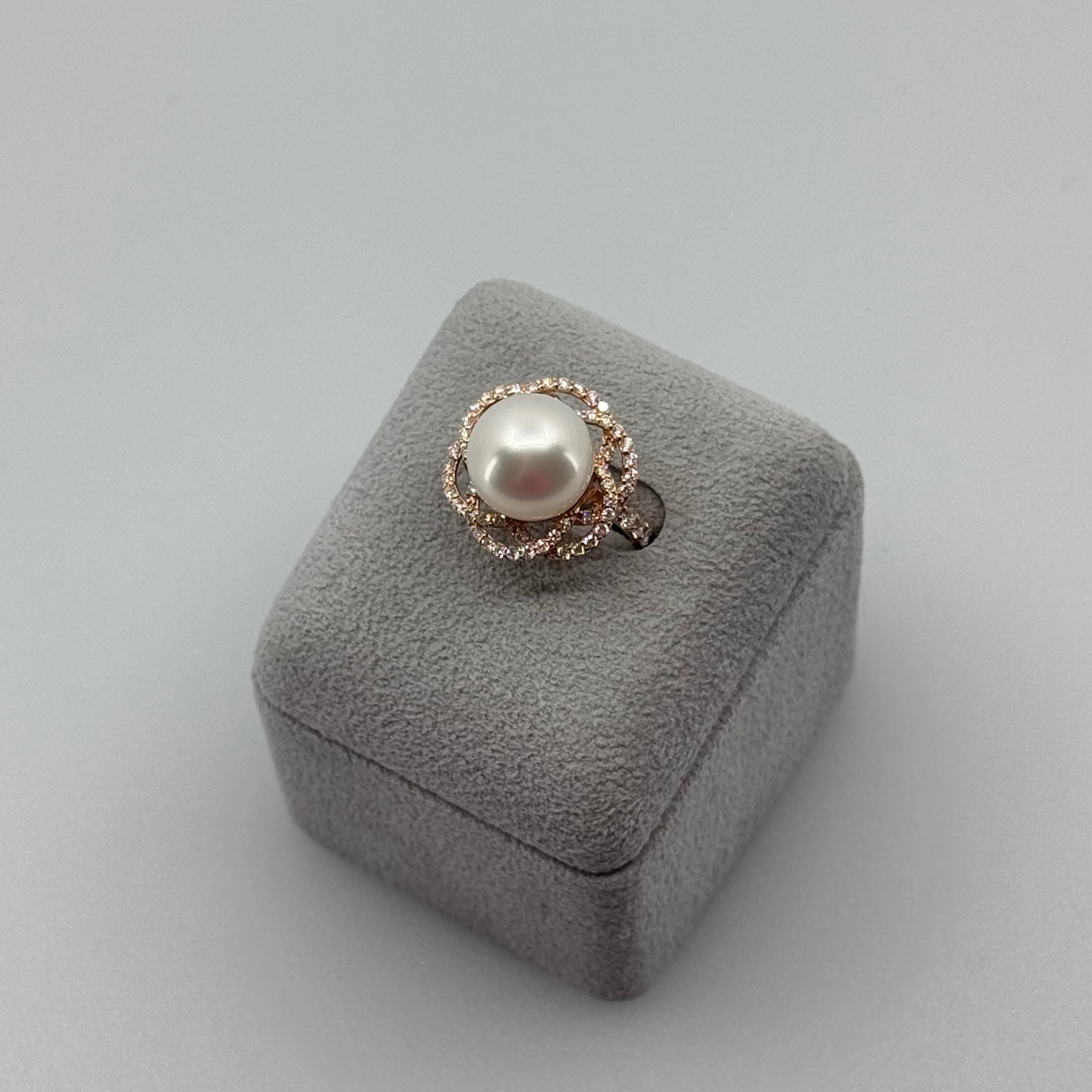 ［白椿］リング 南洋真珠11mm