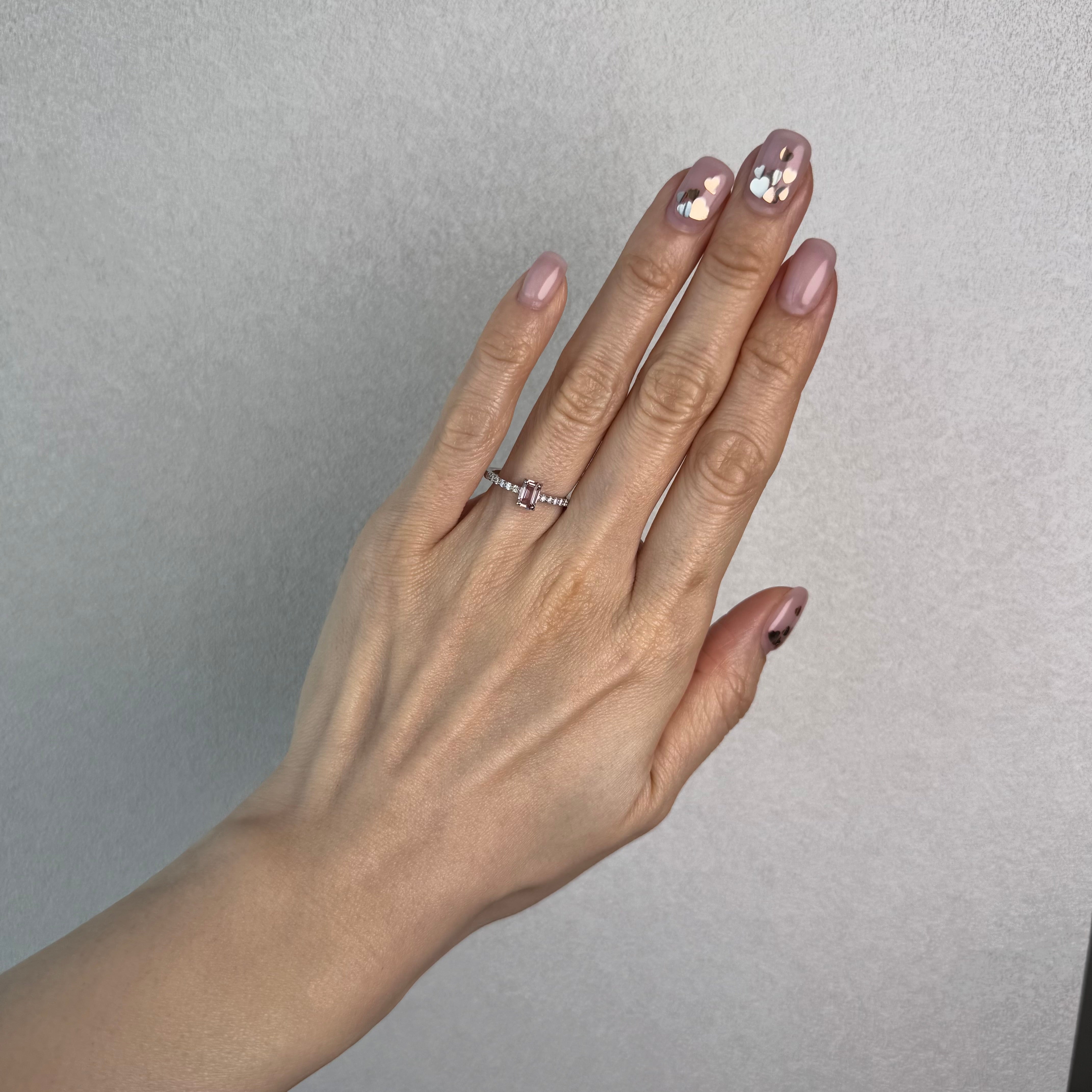 127［一点物］リング パパラチアサファイア 0.59ct SQ PT