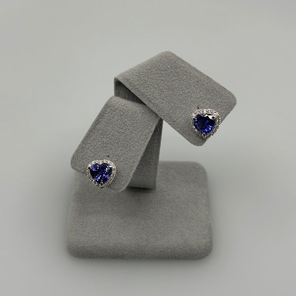 403［一点物］ピアス タンザナイト 1.6ct×2 HS PT – AYAKO